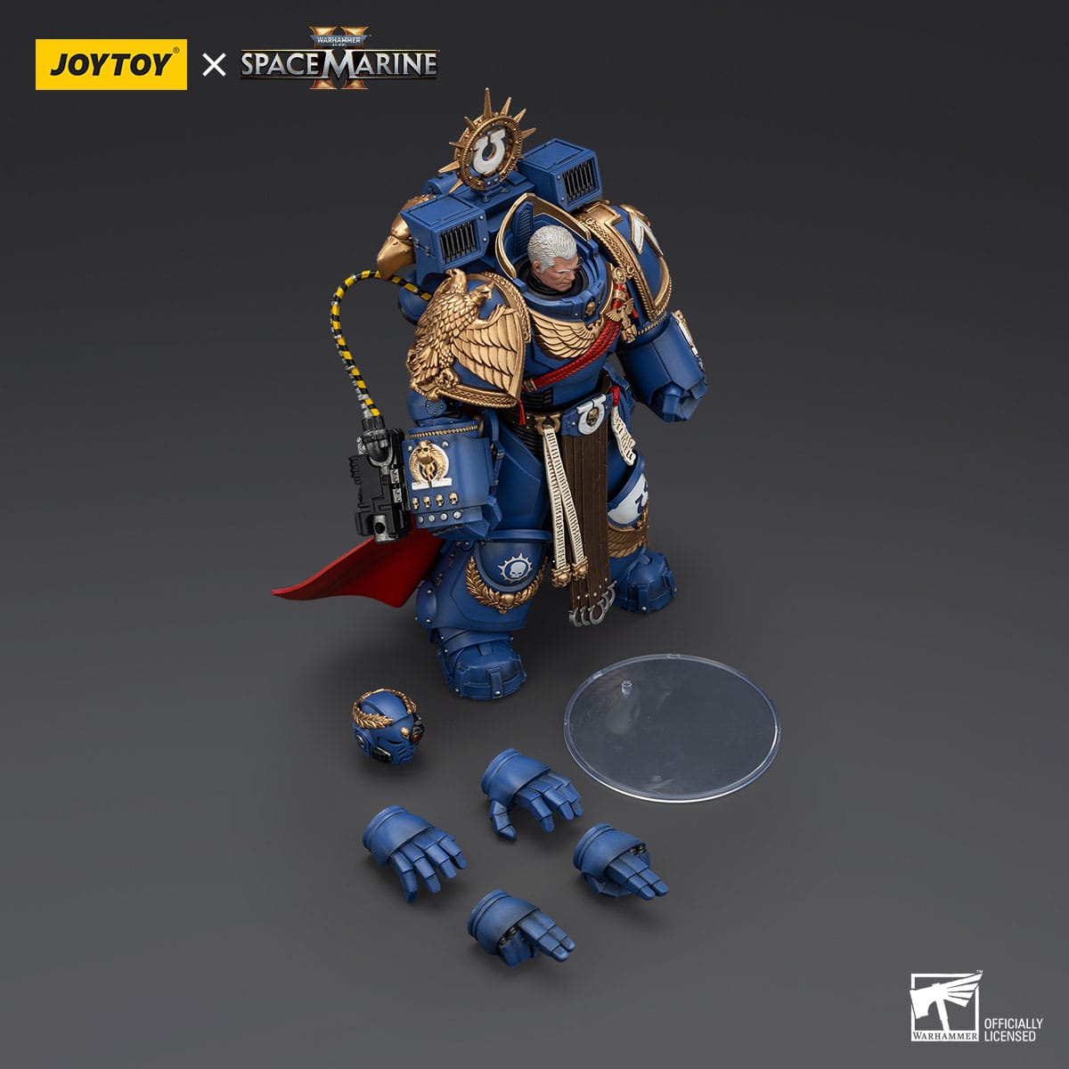 Warhammer 40k: Ultramarines Marneus Calgar Chapter Master with MKX Gravis Armour and Gauntlets of Ultramar (Space Marine II)-Actionfiguren-JoyToy-Mighty Underground