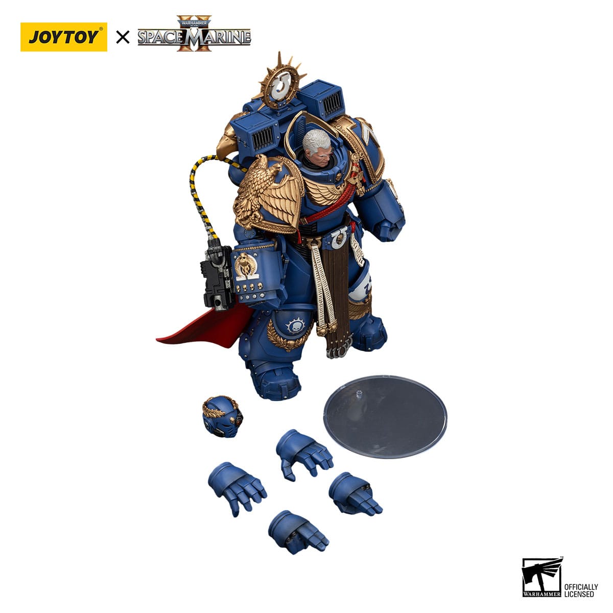 Warhammer 40k: Ultramarines Marneus Calgar Chapter Master with MKX Gravis Armour and Gauntlets of Ultramar (Space Marine II)-Actionfiguren-JoyToy-Mighty Underground