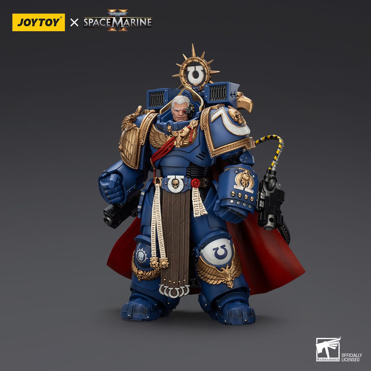 Warhammer 40k: Ultramarines Marneus Calgar Chapter Master with MKX Gravis Armour and Gauntlets of Ultramar (Space Marine II)-Actionfiguren-JoyToy-Mighty Underground