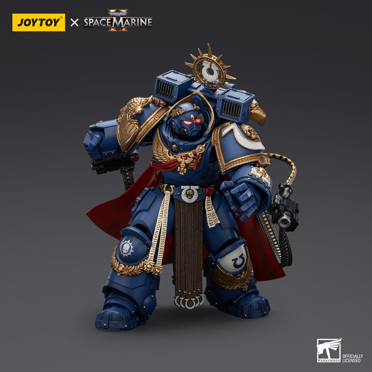 Warhammer 40k: Ultramarines Marneus Calgar Chapter Master with MKX Gravis Armour and Gauntlets of Ultramar (Space Marine II)-Actionfiguren-JoyToy-Mighty Underground