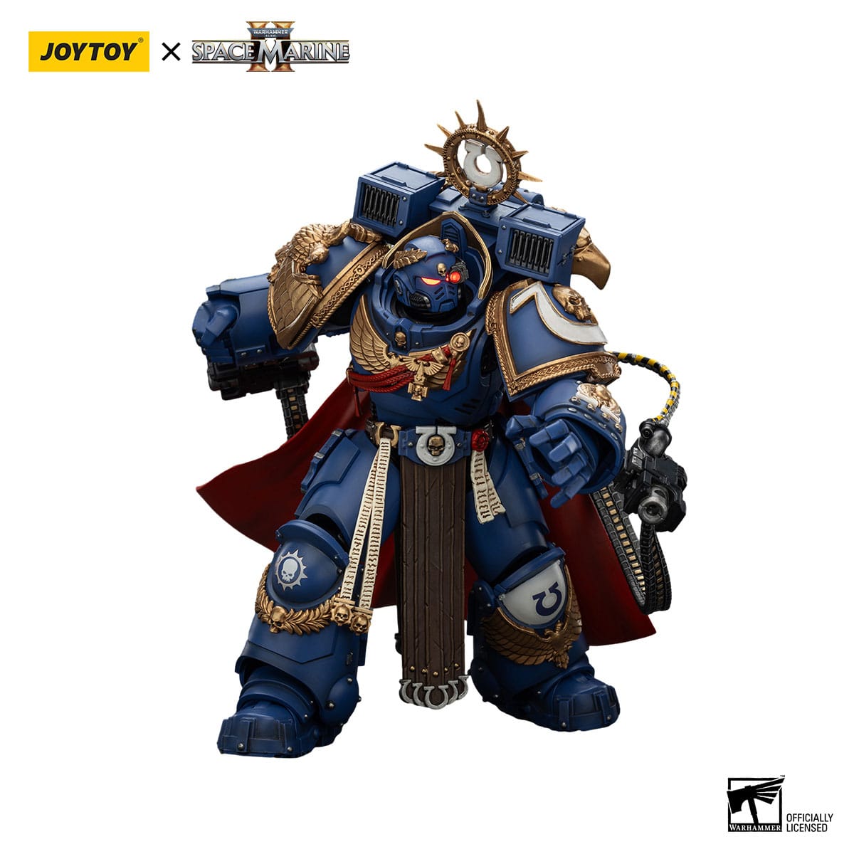 Warhammer 40k: Ultramarines Marneus Calgar Chapter Master with MKX Gravis Armour and Gauntlets of Ultramar (Space Marine II)-Actionfiguren-JoyToy-Mighty Underground