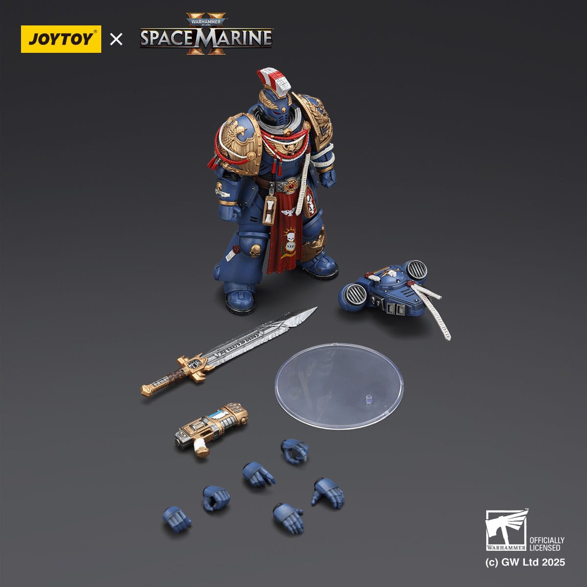 Warhammer 40k: Ultramarines Relic Primus Armour with Plasma Pistol and Combat Blade (Space Marine 2)-Actionfiguren-JoyToy-Mighty Underground