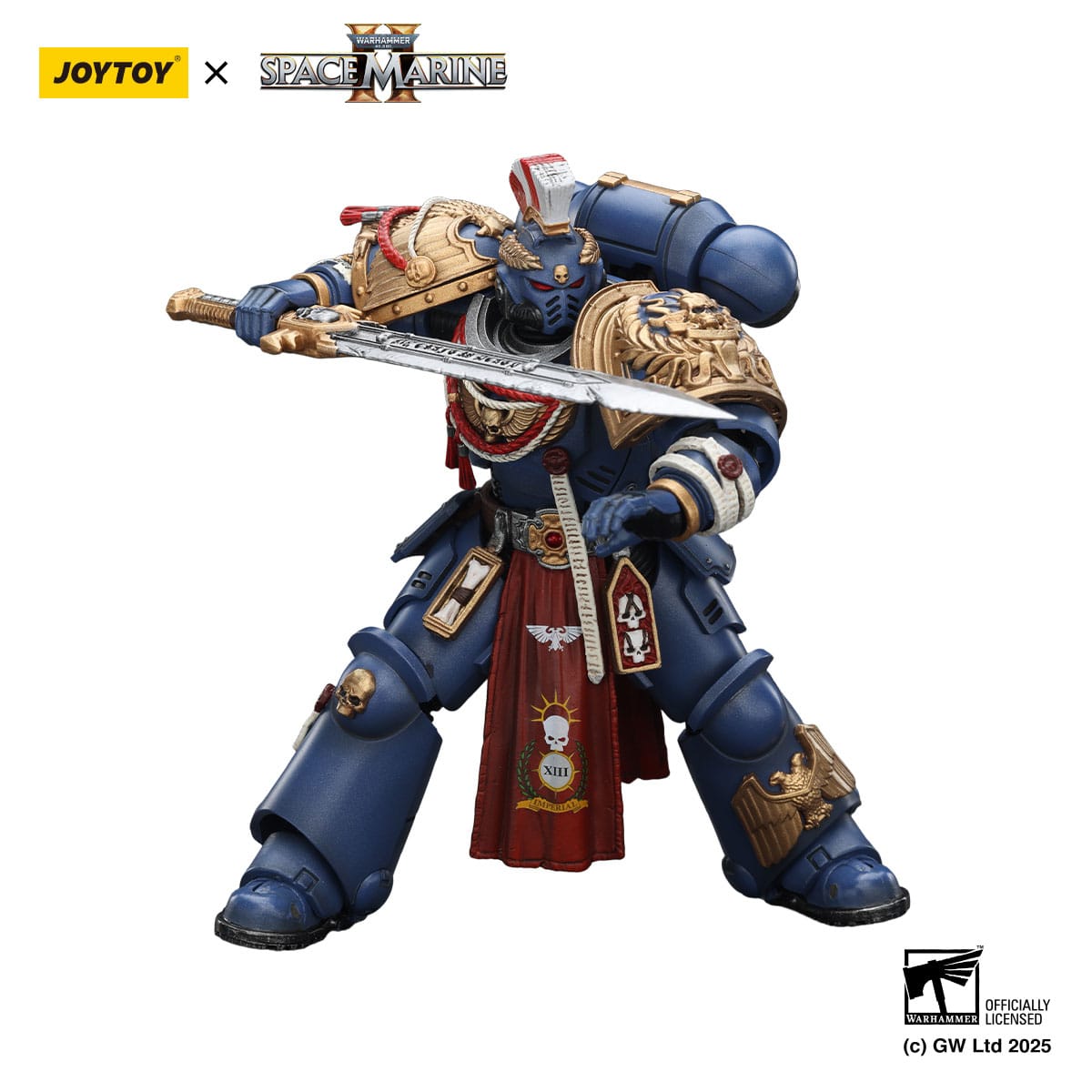 Warhammer 40k: Ultramarines Relic Primus Armour with Plasma Pistol and Combat Blade (Space Marine 2)-Actionfiguren-JoyToy-Mighty Underground