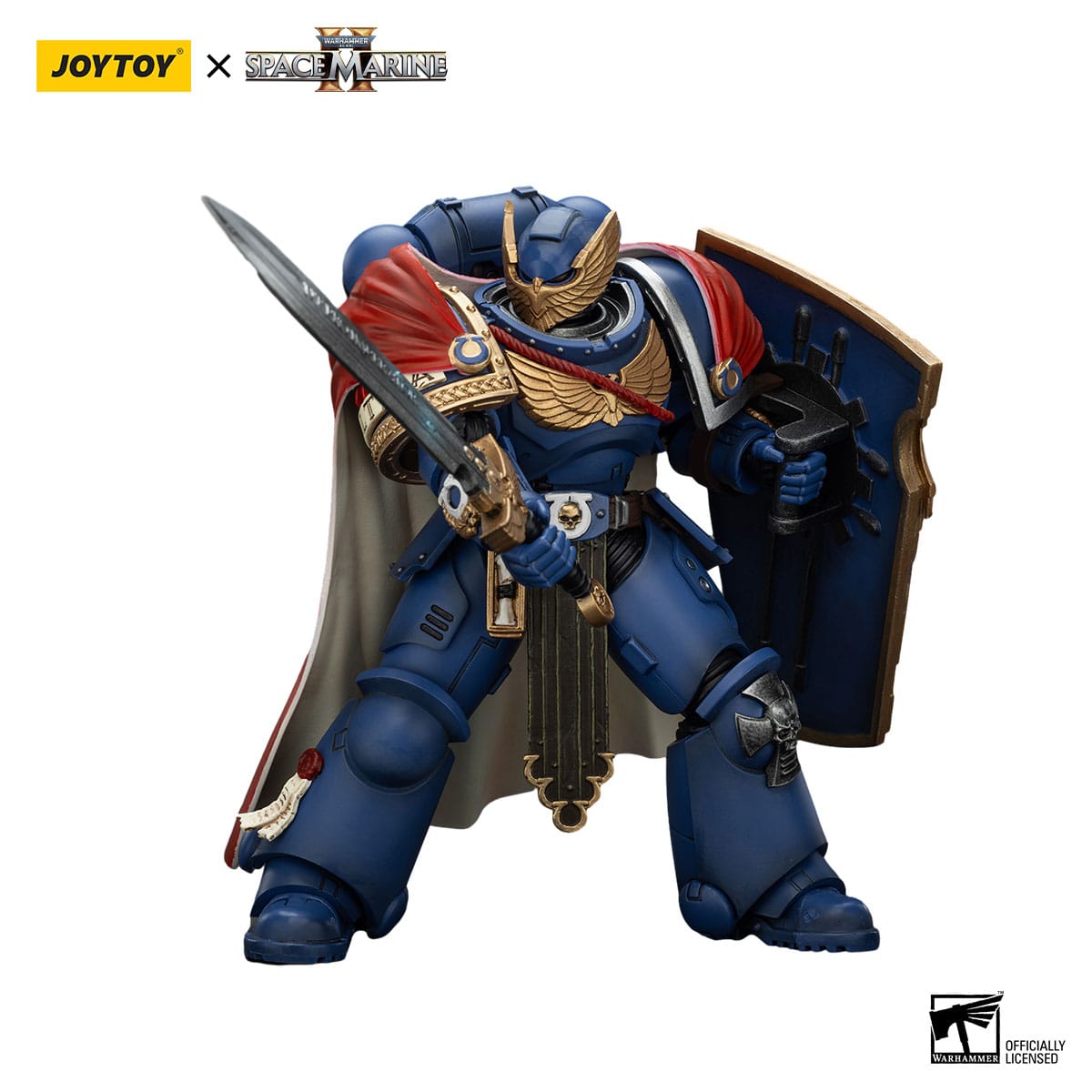 Warhammer 40k: Ultramarines Victrix Honour Guardwith Storm Shield And Power Sword (Space Marine II)-Actionfiguren-JoyToy-Mighty Underground