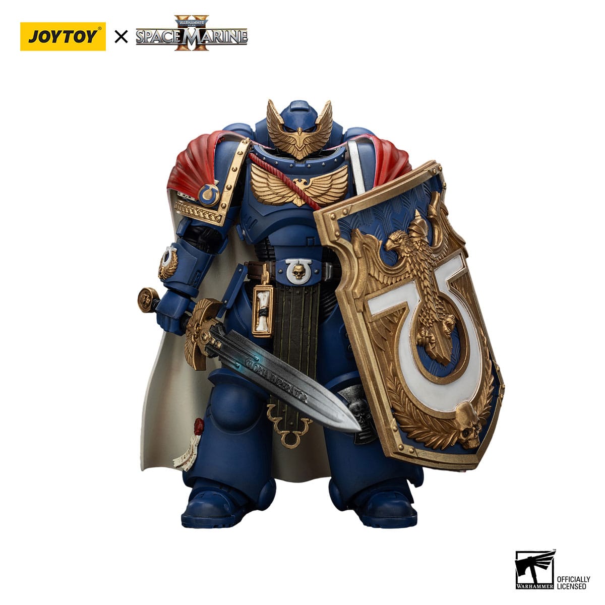 Warhammer 40k: Ultramarines Victrix Honour Guardwith Storm Shield And Power Sword (Space Marine II)-Actionfiguren-JoyToy-Mighty Underground