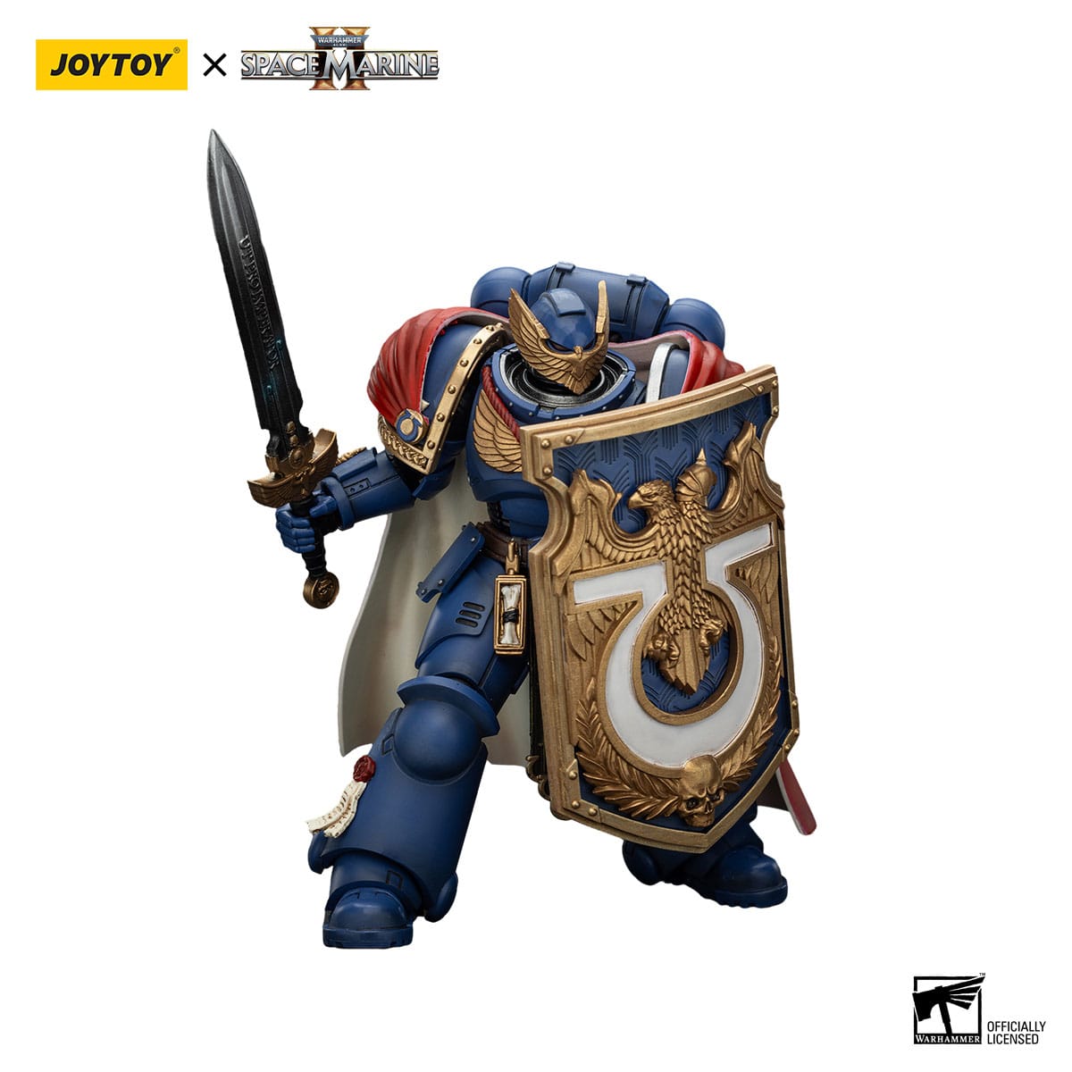 Warhammer 40k: Ultramarines Victrix Honour Guardwith Storm Shield And Power Sword (Space Marine II)-Actionfiguren-JoyToy-Mighty Underground