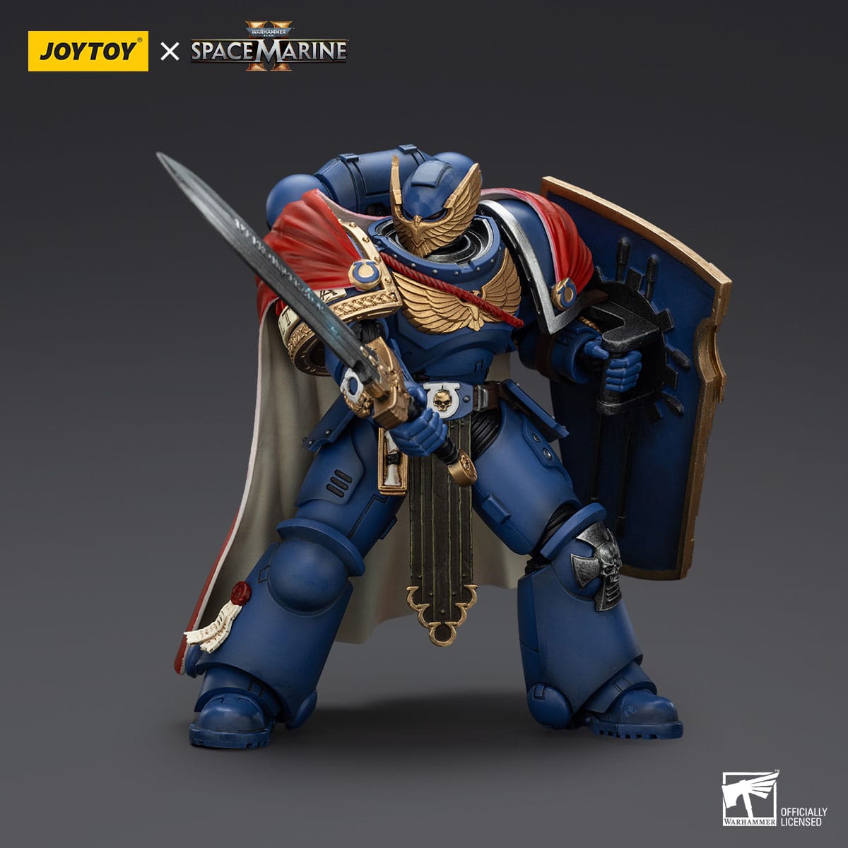 Warhammer 40k: Ultramarines Victrix Honour Guardwith Storm Shield And Power Sword (Space Marine II)-Actionfiguren-JoyToy-Mighty Underground
