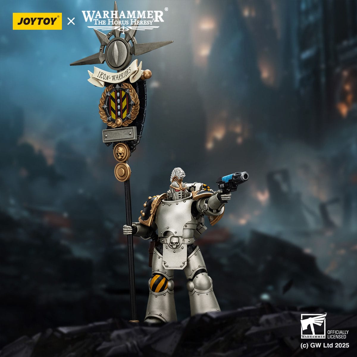 Warhammer 40k: lron Warriors Command Squad Chosen with Legion Standard (The Horus Heresy)-Actionfiguren-JoyToy-Mighty Underground