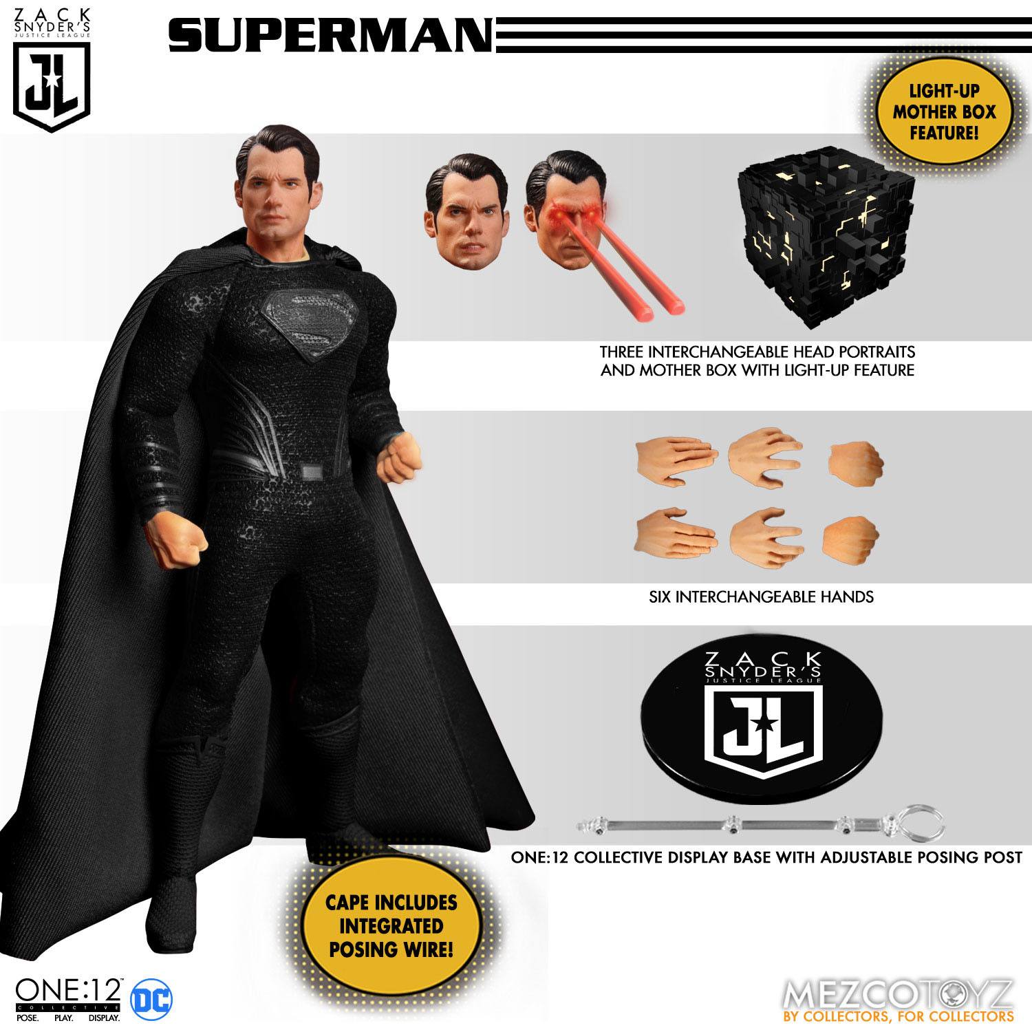 Zack Snyder's Justice League: Batman, Superman, Flash - Deluxe Steel Box Set - 1/12-Actionfiguren-Mezco Toys-Mighty Underground