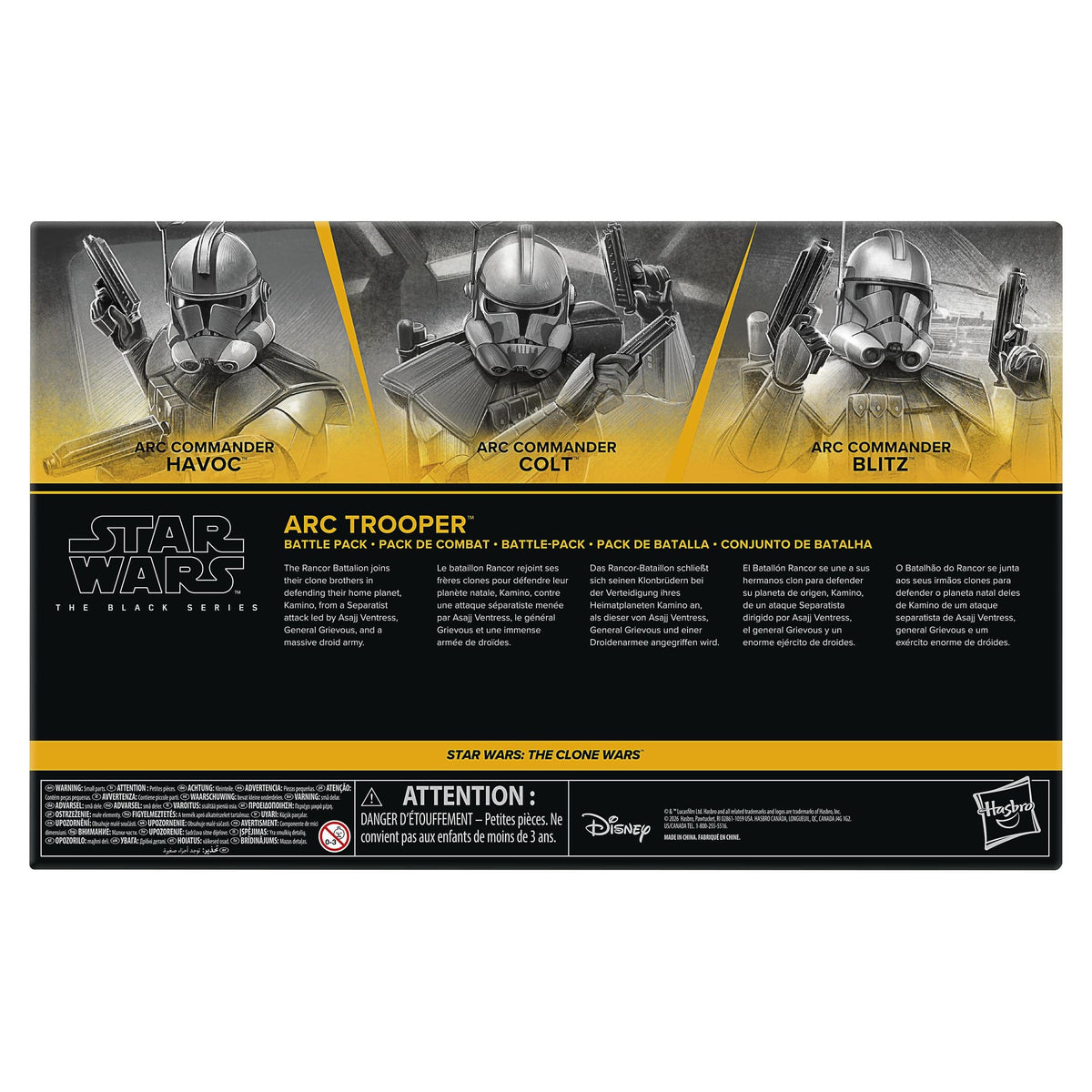Star Wars Black Series: ARC Trooper Havoc, Colt & Blitz (The Clone Wars) - 3-Pack
