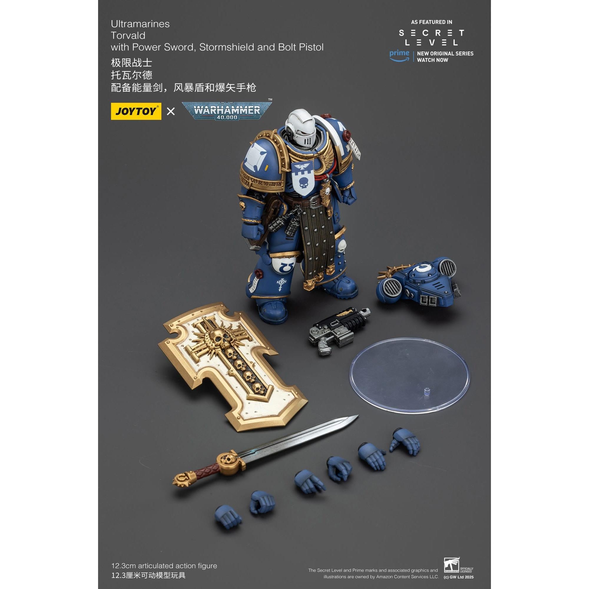 Warhammer 40k: Ultramarines Torvald with Power Sword, Stormshield and Bolt Pistol (Secret Level)