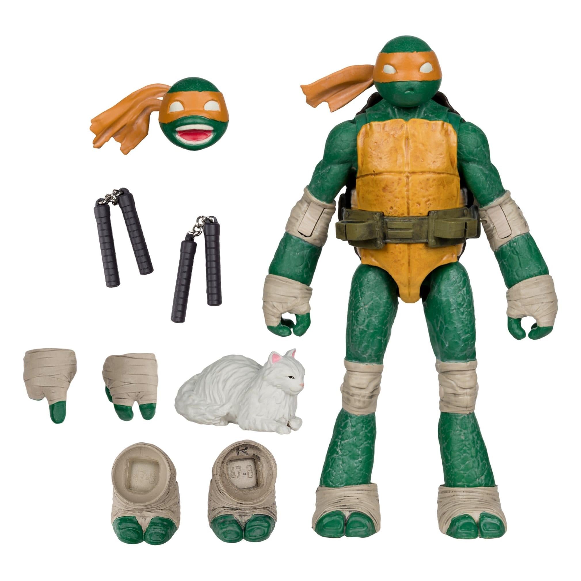 TMNT Page Punchers: Leonardo, Raphael, Michelangelo, Donatello Actionfigur & Comic - 5 inch 4er-Bundle