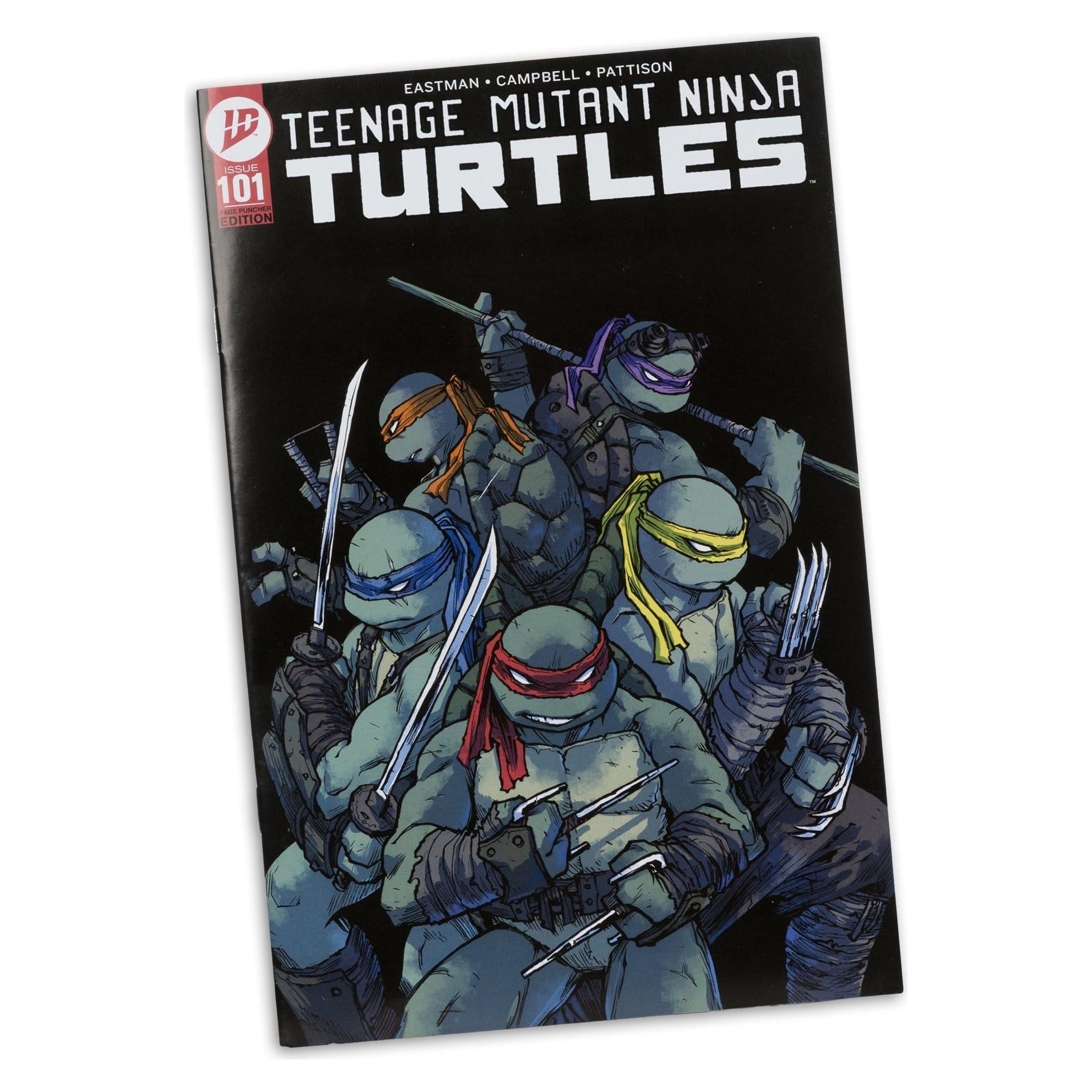 TMNT Page Punchers: Leonardo, Raphael, Michelangelo, Donatello Actionfigur & Comic - 5 inch 4er-Bundle