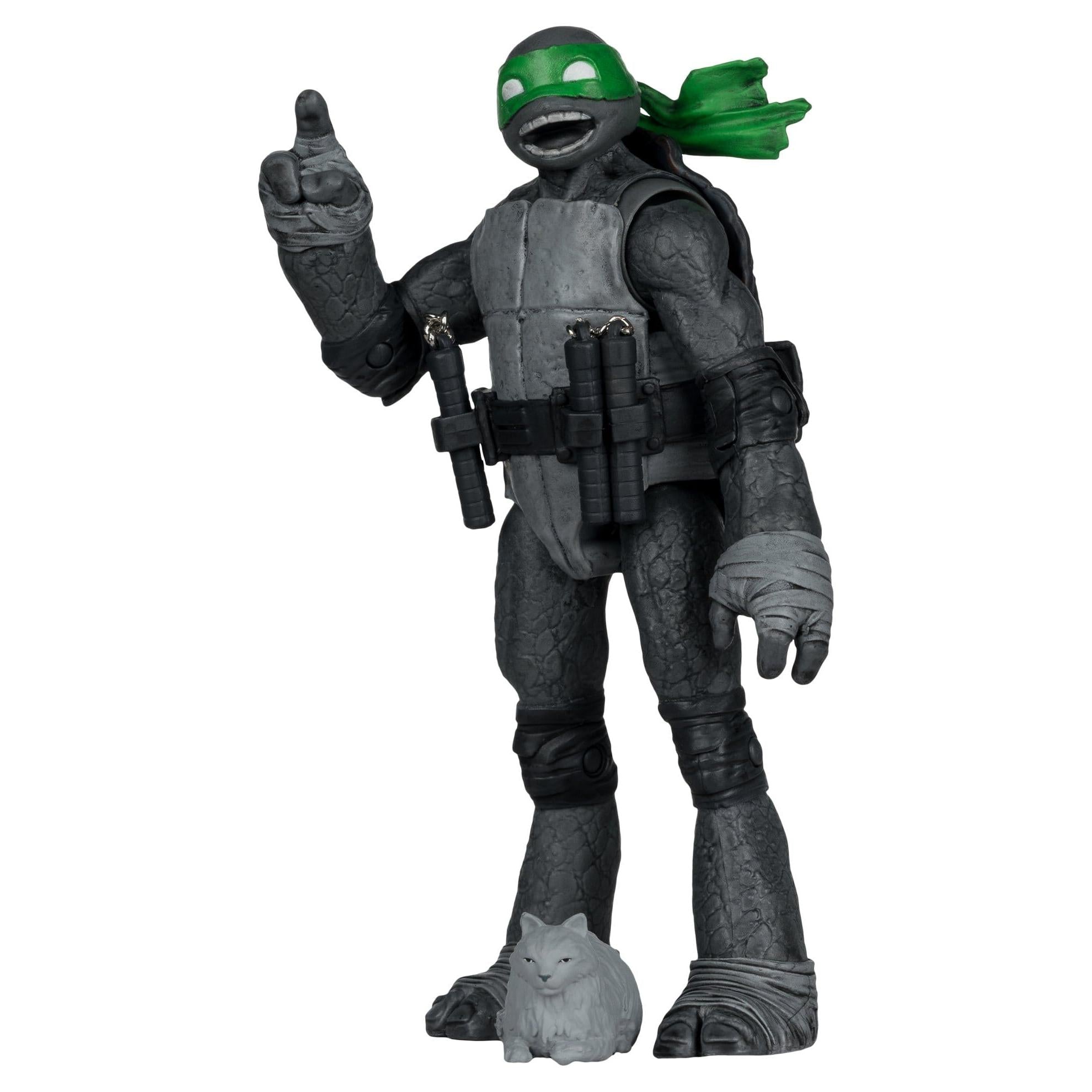 TMNT Page Punchers: Leonardo, Raphael, Michelangelo, Donatello (Black White & Green) (Red Platinum Edition) Actionfigur & Comic - 5 inch 4er-Bundle