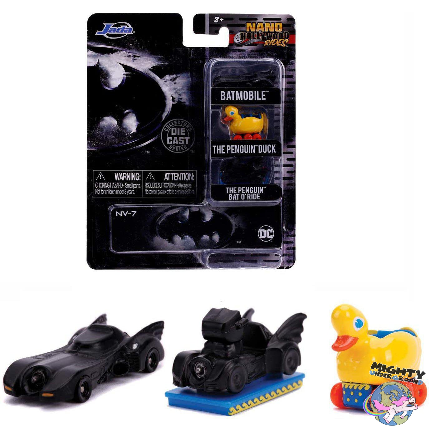 Batman Returns (1992): 1,65" 3-Pack Nano - Modellautos-Modellautos-Jada Toys-Mighty Underground