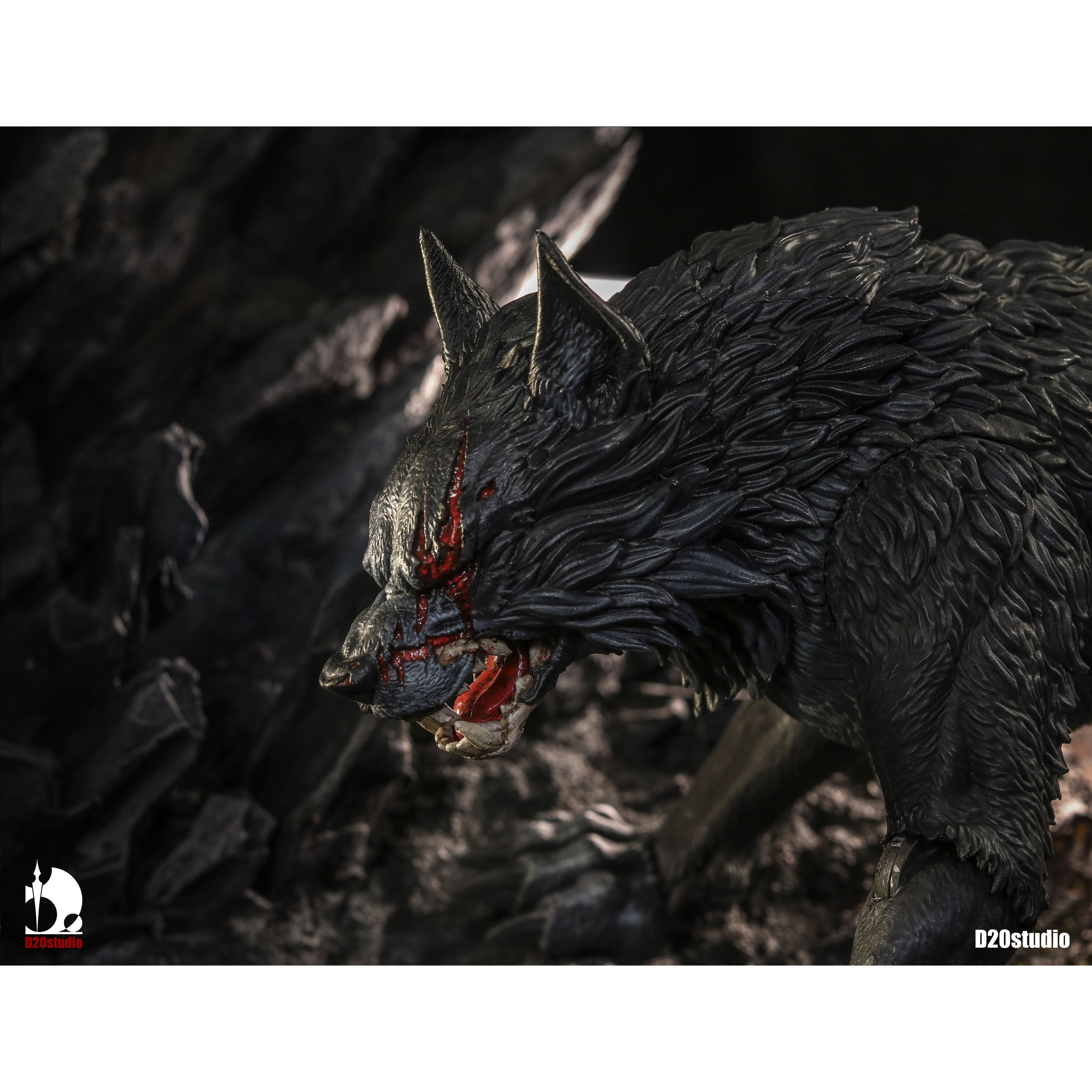 Black Giant Wolf (Basic Ver.)-Actionfiguren-D20 Studio-Mighty Underground