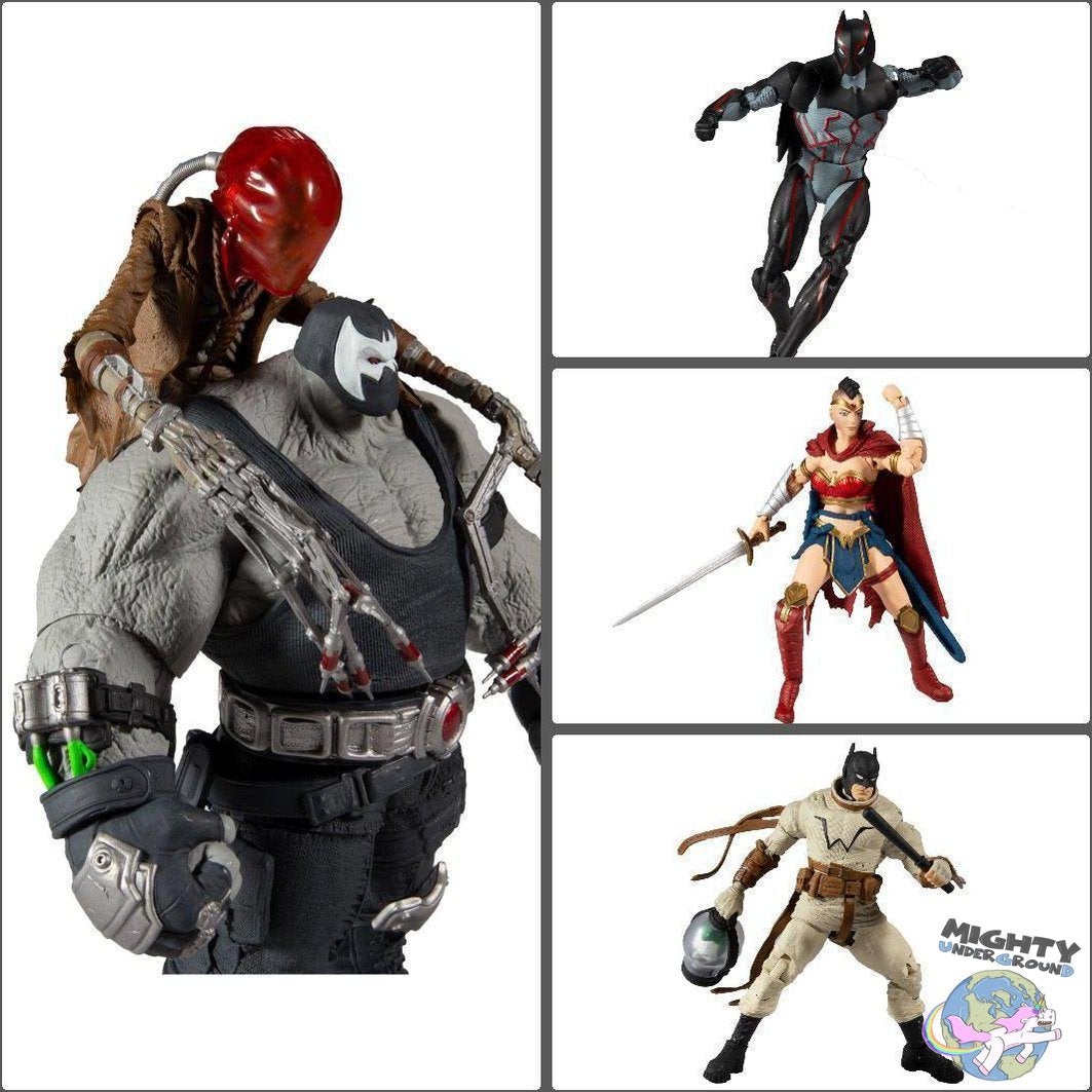 DC Comics: Last Knight on Earth - 4 Figuren + Bane BAF-Set-Actionfiguren-McFarlane Toys-Mighty Underground