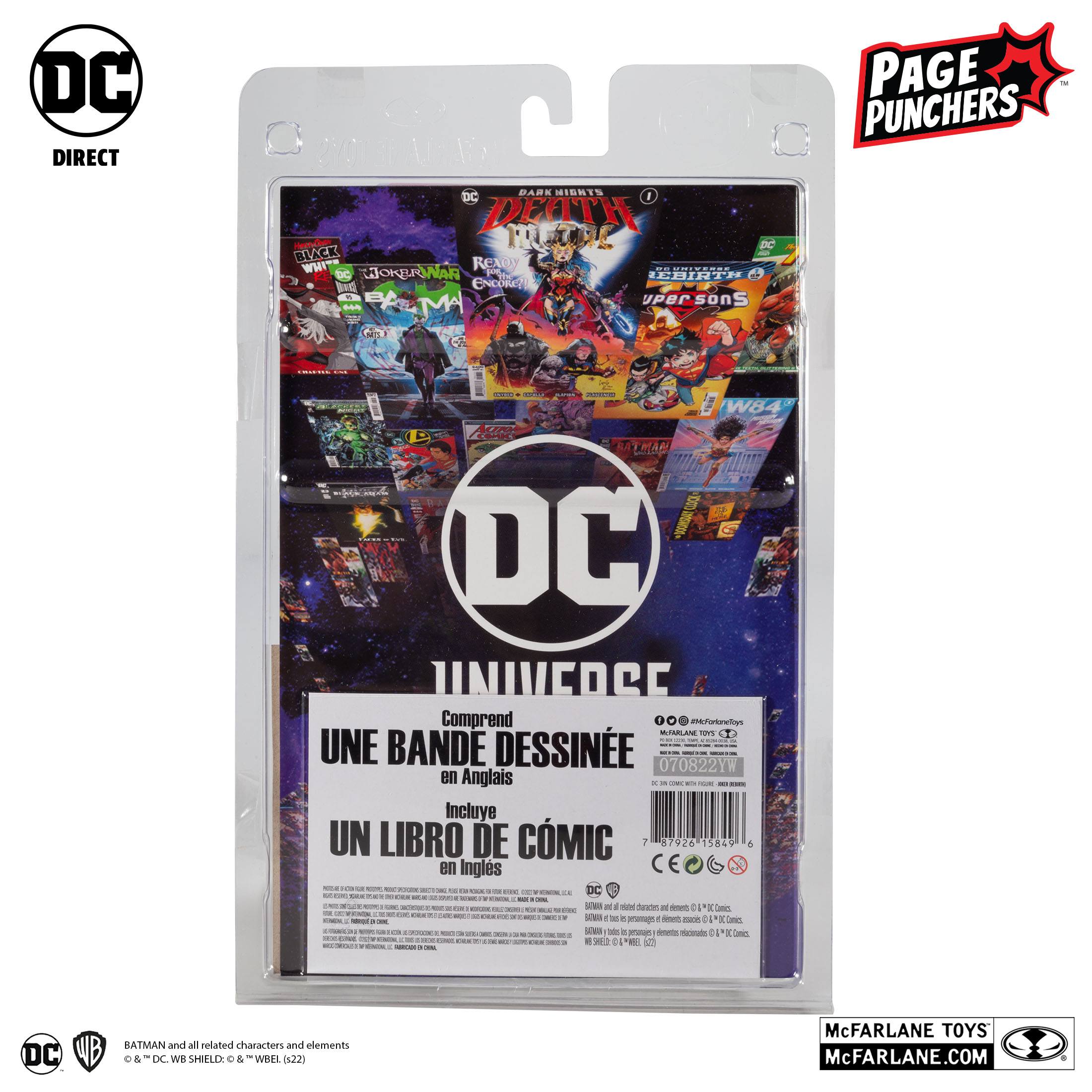 DC Page Punchers: Joker (DC Rebirth) - Actionfigur & Comic - 8 cm-Actionfiguren-McFarlane Toys-Mighty Underground