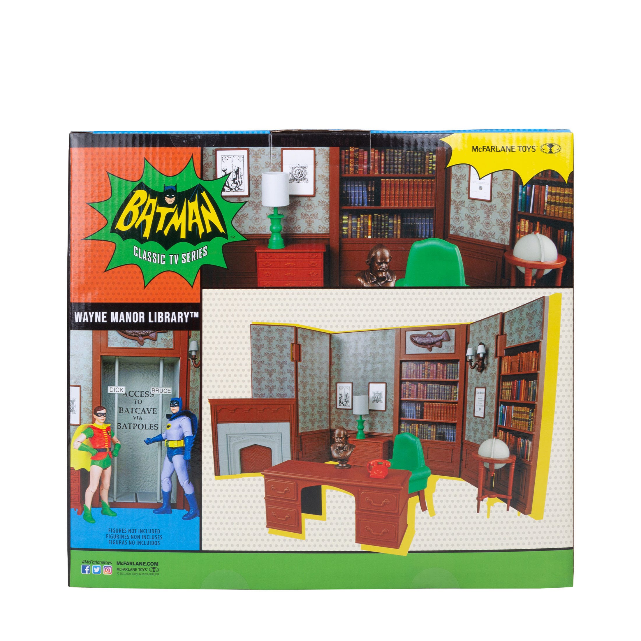 DC Retro Batman 66: Wayne Manor Library-Actionfiguren-McFarlane Toys-Mighty Underground