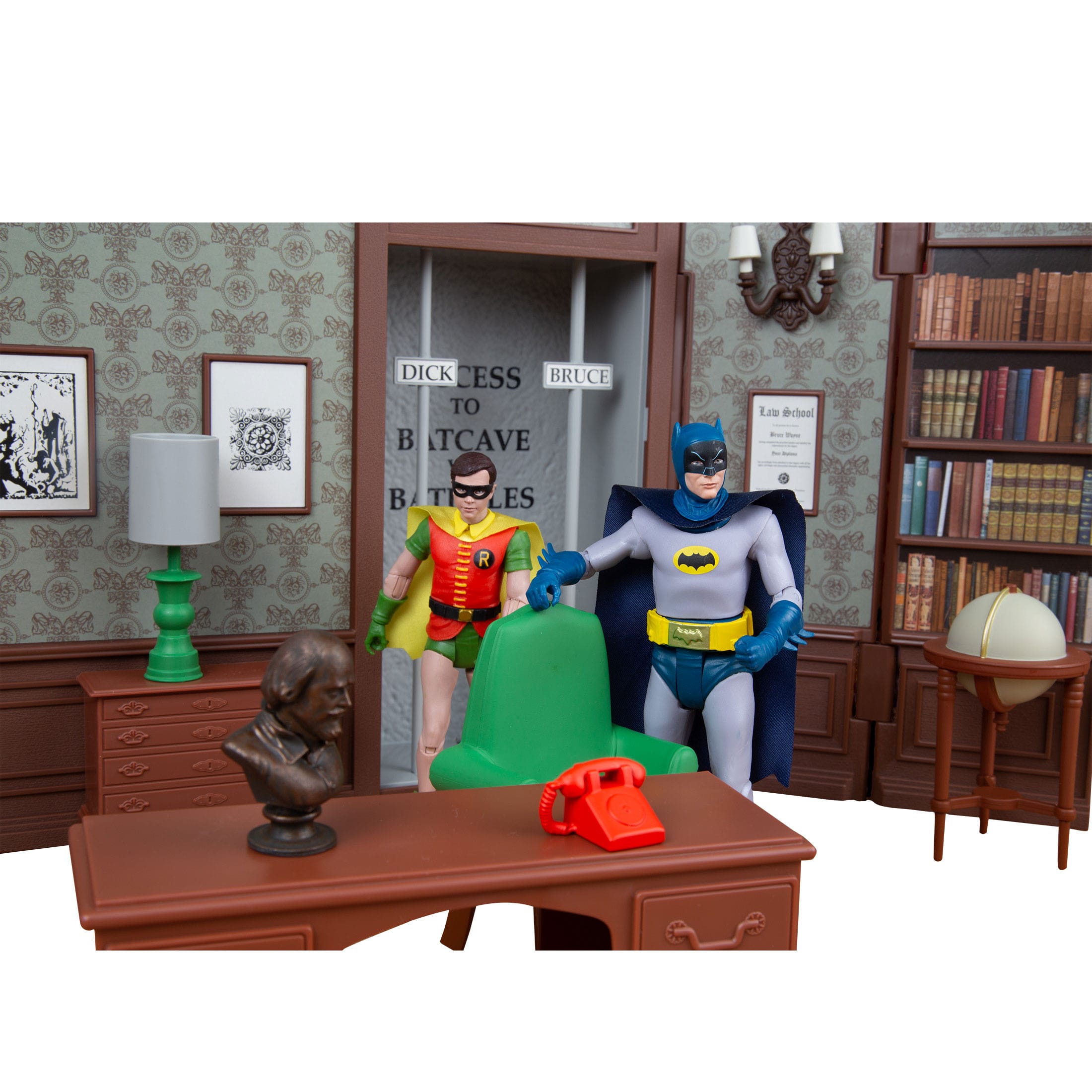 DC Retro Batman 66: Wayne Manor Library-Actionfiguren-McFarlane Toys-Mighty Underground