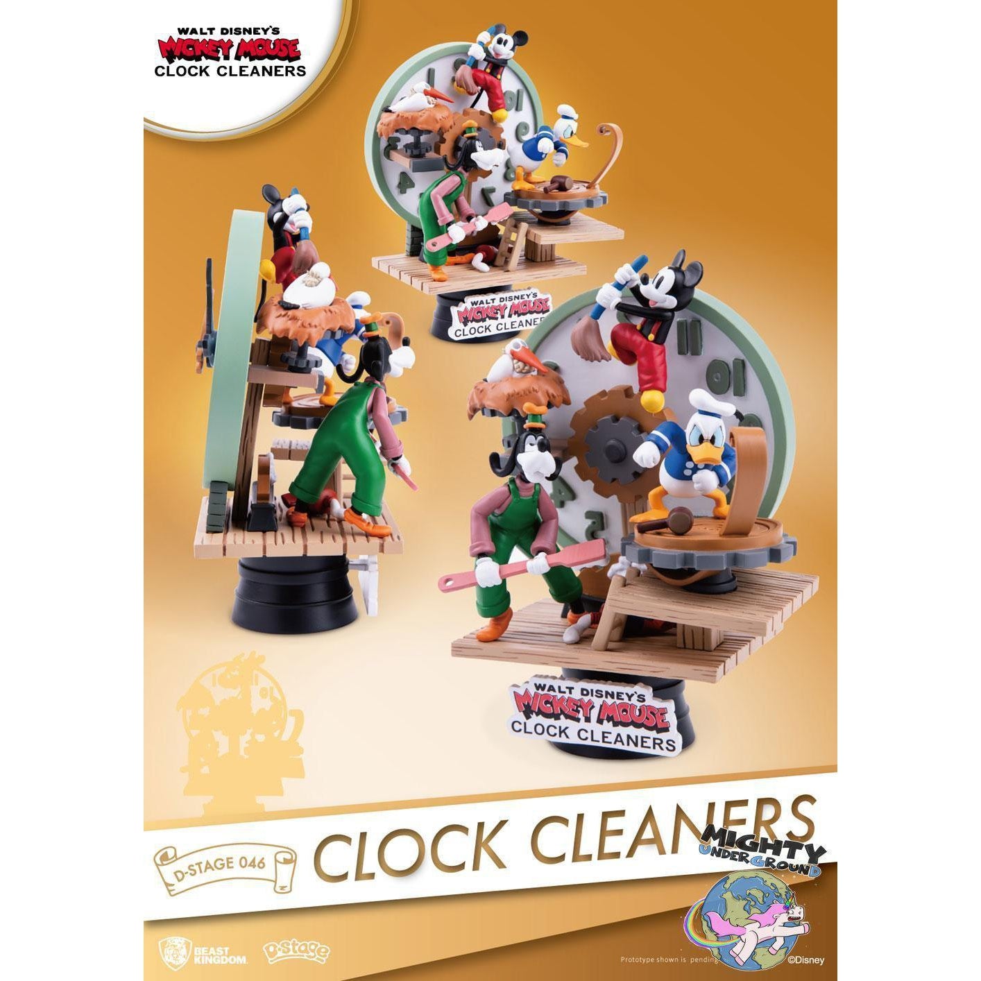 Disney: Mickey Mouse Clock Cleaners - Diorama-Diorama-Beast Kingdom-mighty-underground