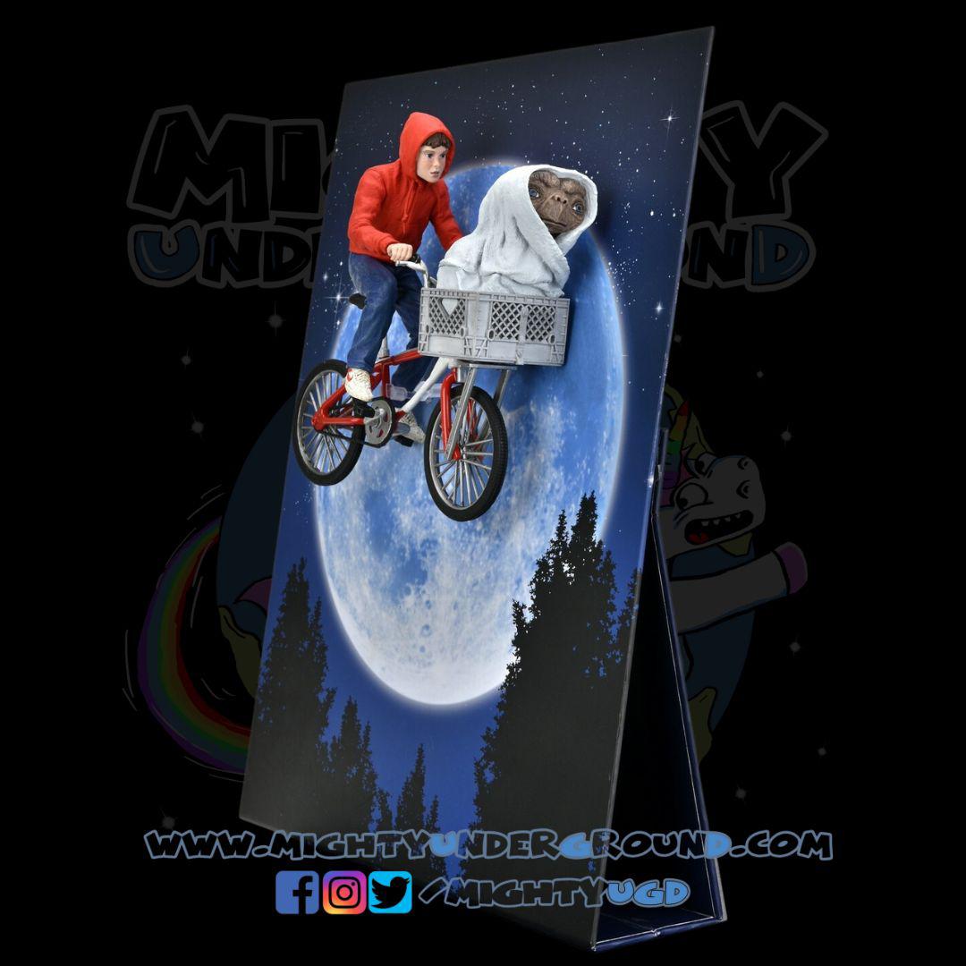 E.T. the Extra-Terrestrial: Elliot and E.T. on Bicycle (40th Anniversary)-Actionfiguren-NECA-Mighty Underground