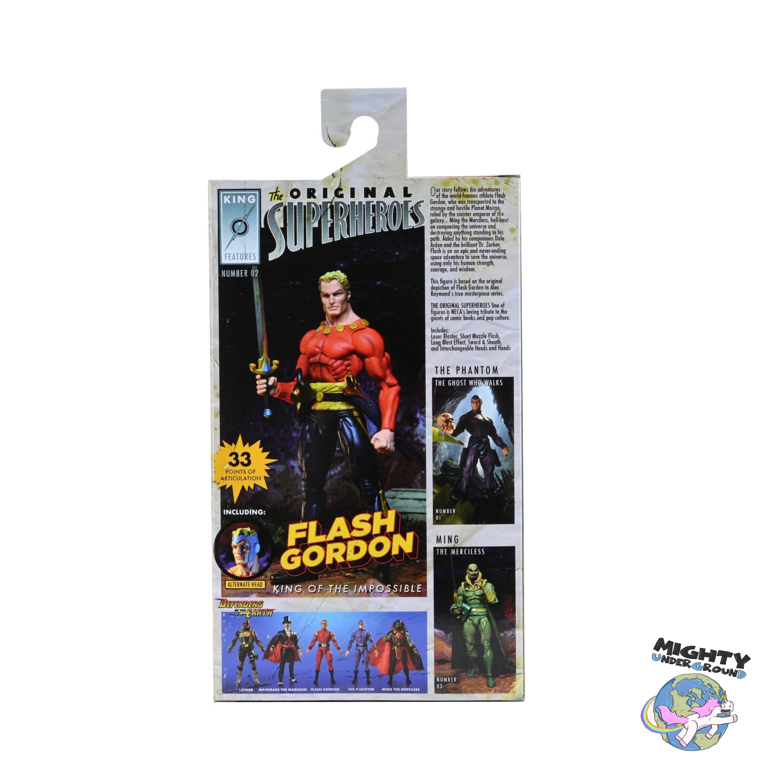 King Features: Original Superheroes - Flash Gordon, Phantom, Ming - Series 1 - 3-Pack-Actionfiguren-NECA-Mighty Underground