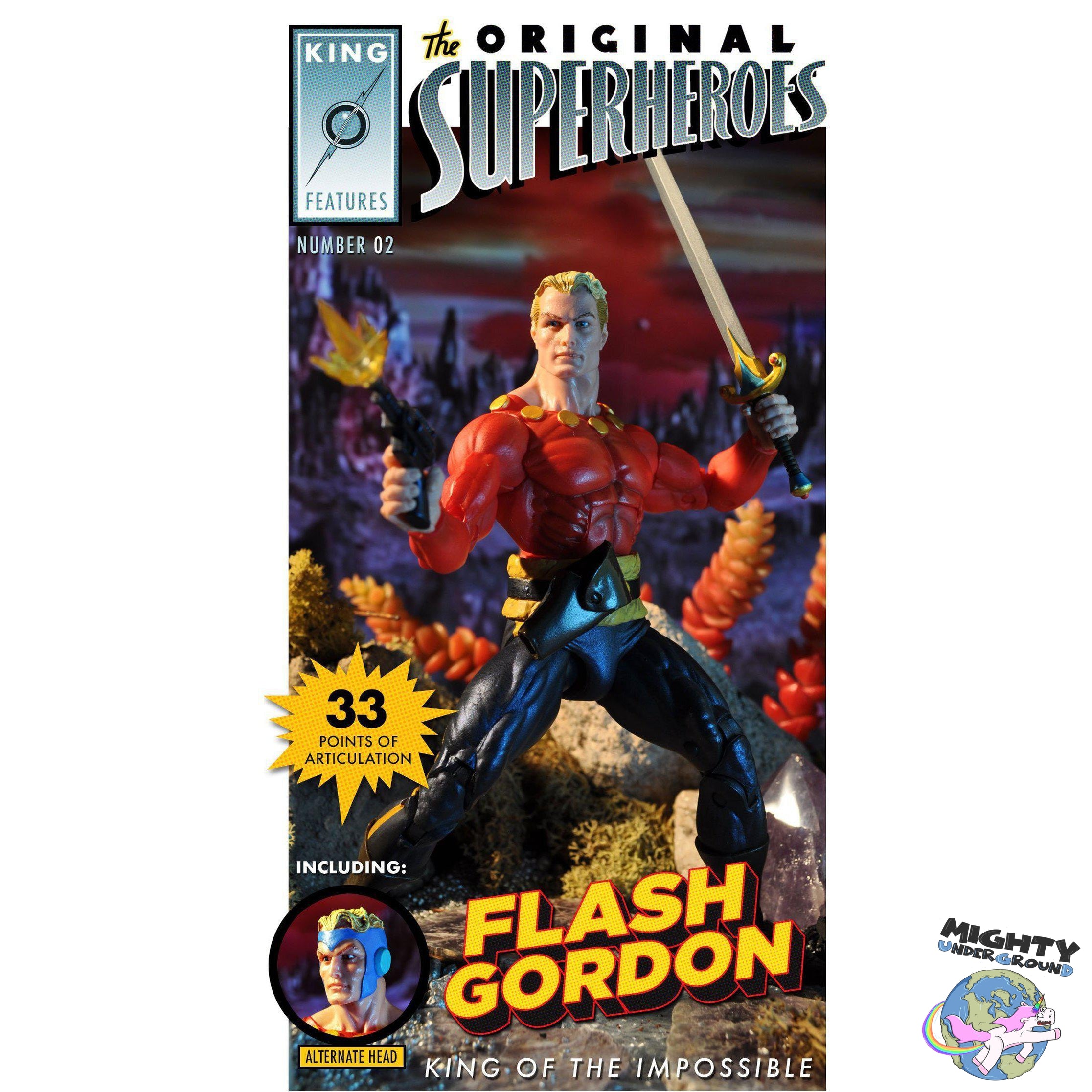King Features: Original Superheroes - Flash Gordon, Phantom, Ming - Series 1 - 3-Pack-Actionfiguren-NECA-Mighty Underground