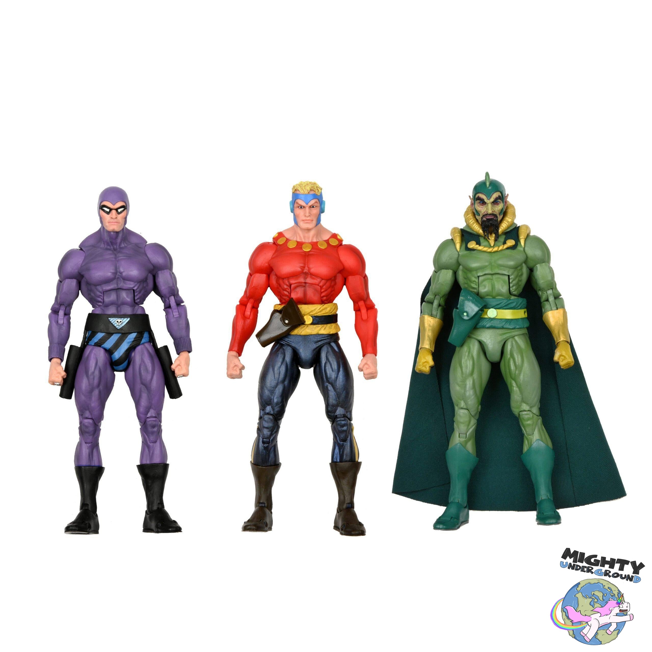 King Features: Original Superheroes - Flash Gordon, Phantom, Ming - Series 1 - 3-Pack-Actionfiguren-NECA-Mighty Underground