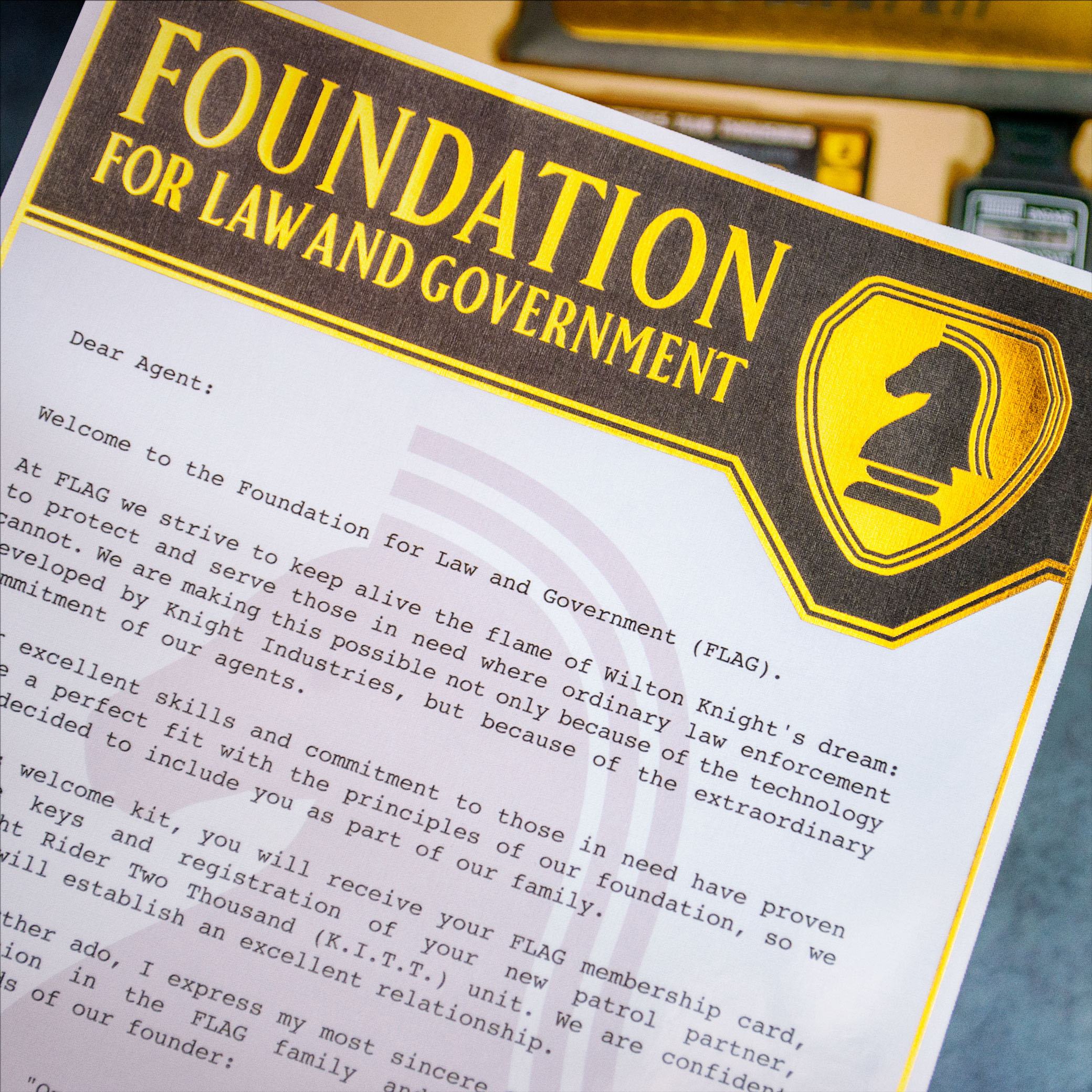 Knight Rider: F.L.A.G Agent Kit-Replik-Dr. Collector-Mighty Underground