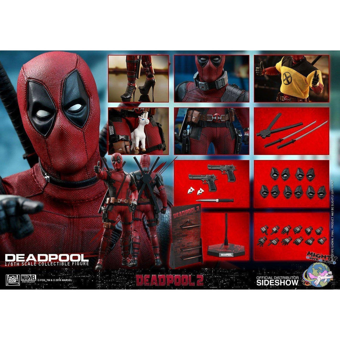 Marvel: Deadpool 2 1/6-Actionfiguren-Hot Toys-Mighty Underground