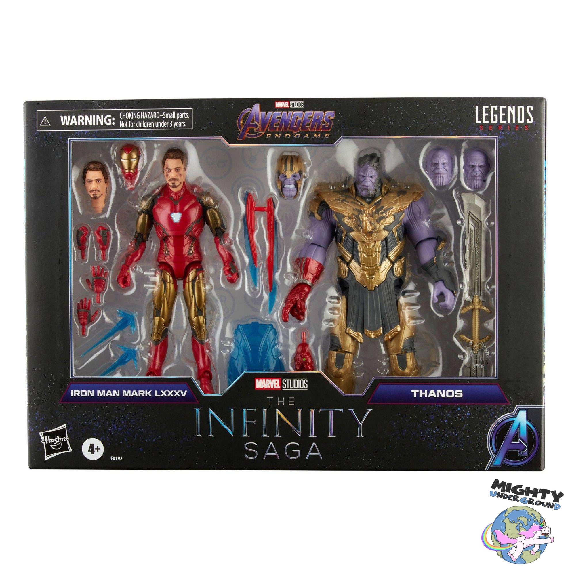 Marvel Legends: Iron Man & Thanos (Endgame, The Infinity Saga) VORBESTELLUNG!-Actionfiguren-Hasbro-Mighty Underground