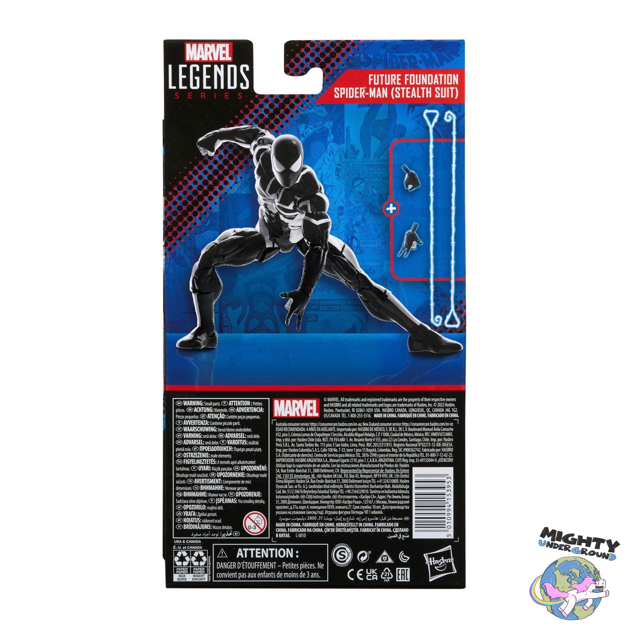 Marvel Legends: Spider-Man (Stealth Suit, Future Foundation)-Actionfiguren-Hasbro-Mighty Underground