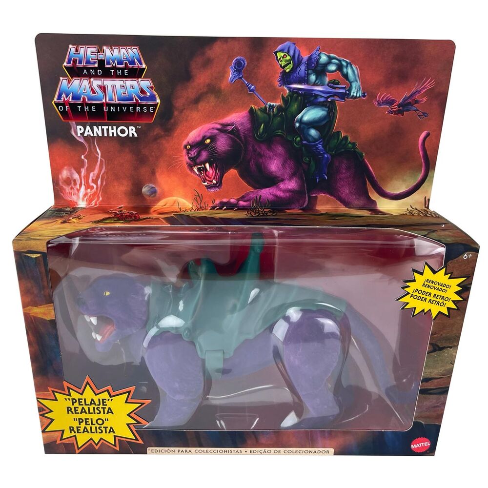 Masters of the Universe Origins: Panthor (Südamerikanisch, flocked exclusive) - Beschädigte Verpackung-Actionfiguren-Mattel-Mighty Underground