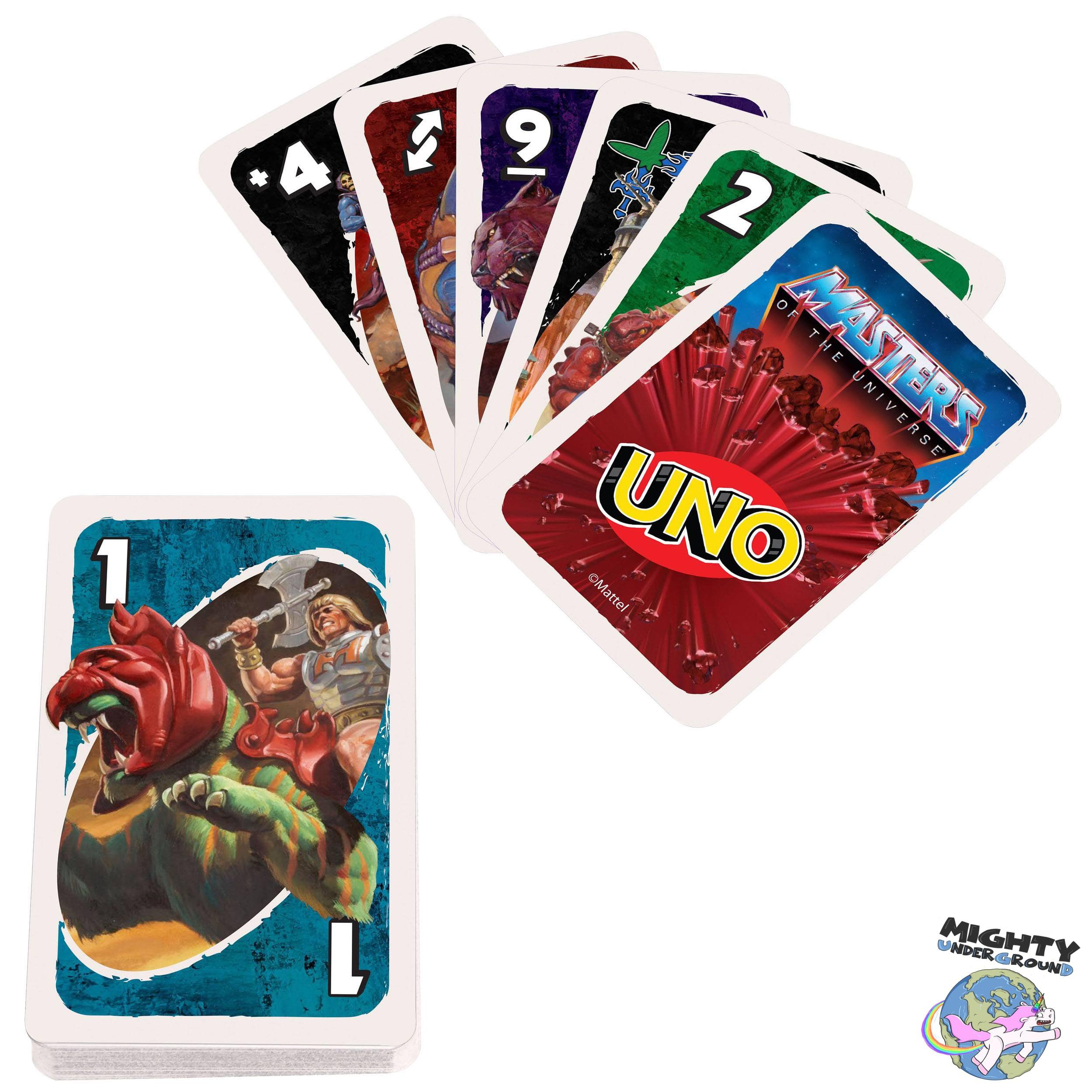 Masters of the Universe: UNO Kartenspiel-Merchandise-Mattel-Mighty Underground