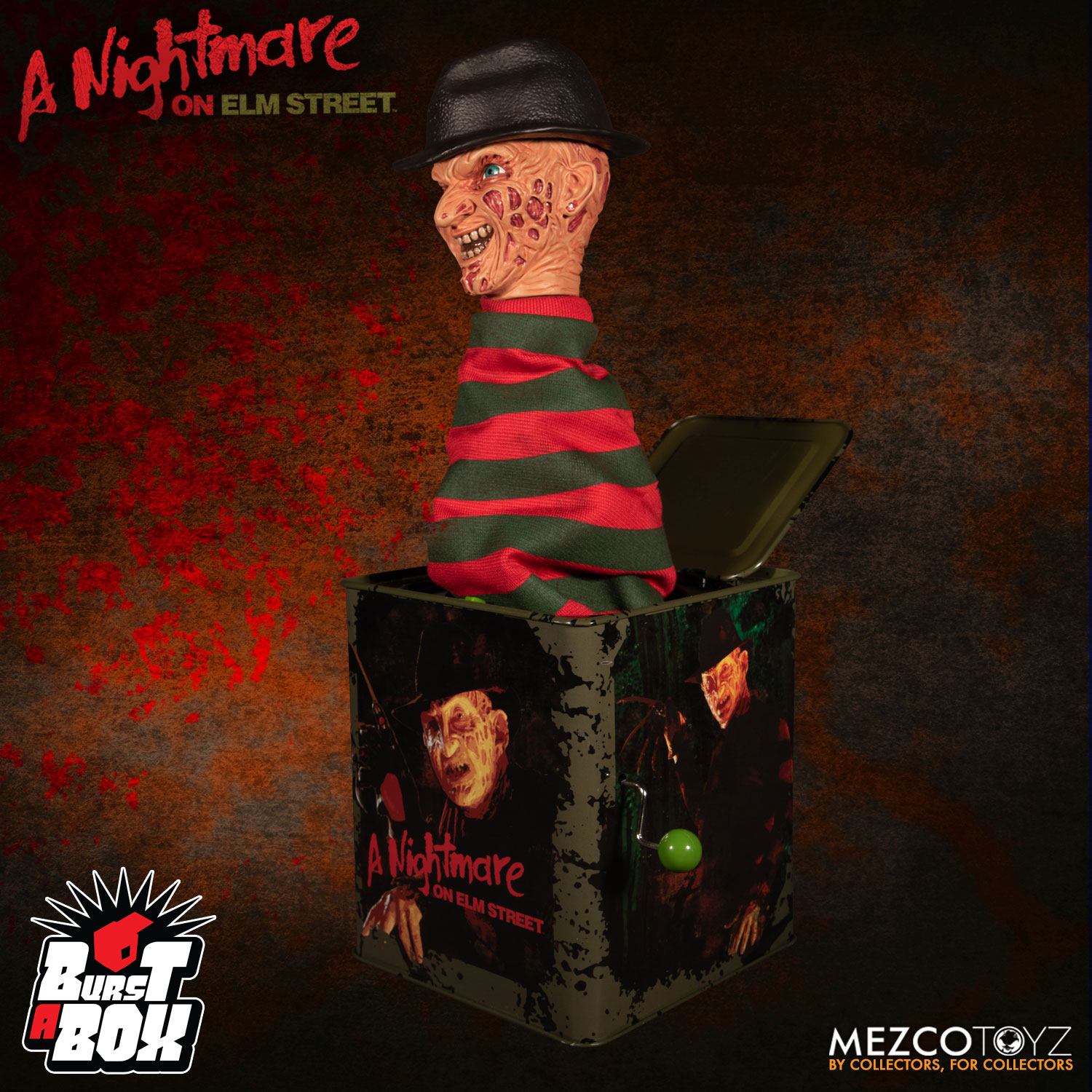 Nightmare on Elm Street: Freddy Krueger - Burst-A-Box Springteufel Spieluhr-Merchandise-Mezco-Mighty Underground