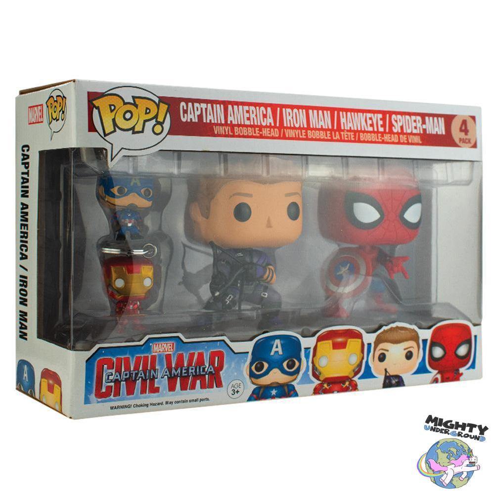 PPJoe Civil War 4 Pack (Key chain pack) Funko Pop Protektor-Pop Vinyl Protector-PPJoe-Mighty Underground