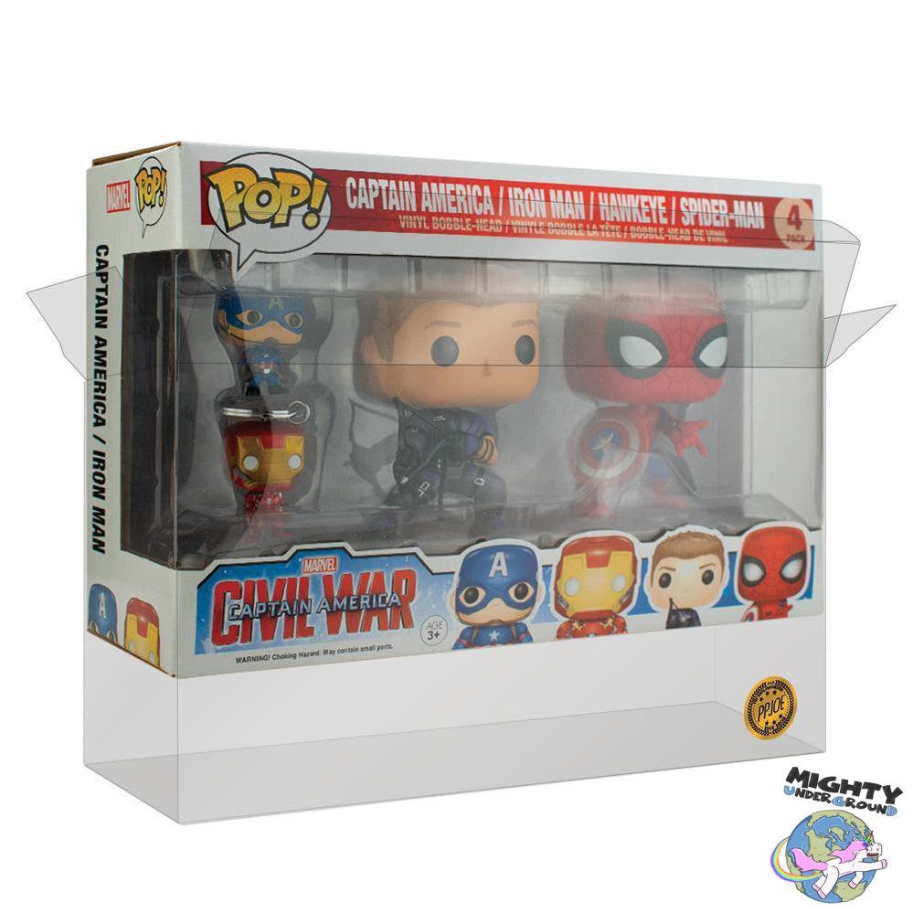 PPJoe Civil War 4 Pack (Key chain pack) Funko Pop Protektor-Pop Vinyl Protector-PPJoe-Mighty Underground