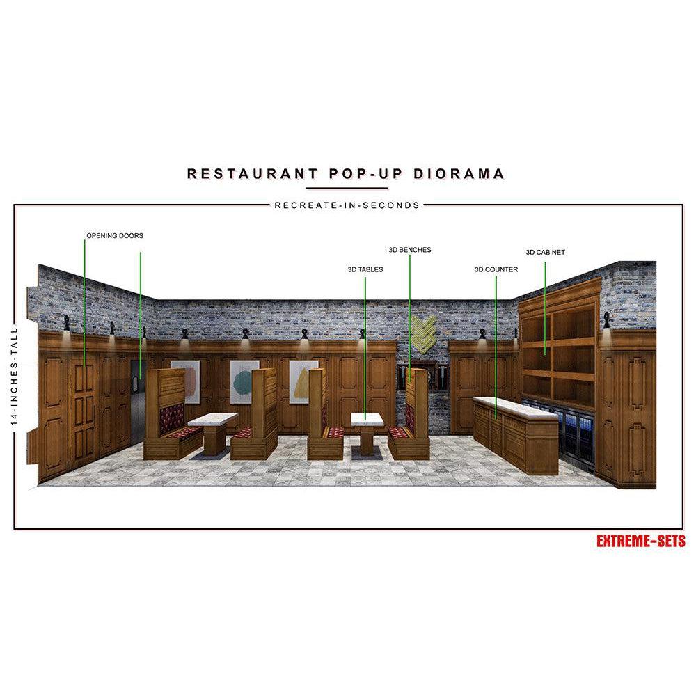 Restaurant Pop-Up - Diorama - 1/18-Actionfiguren-Extreme Sets-Mighty Underground