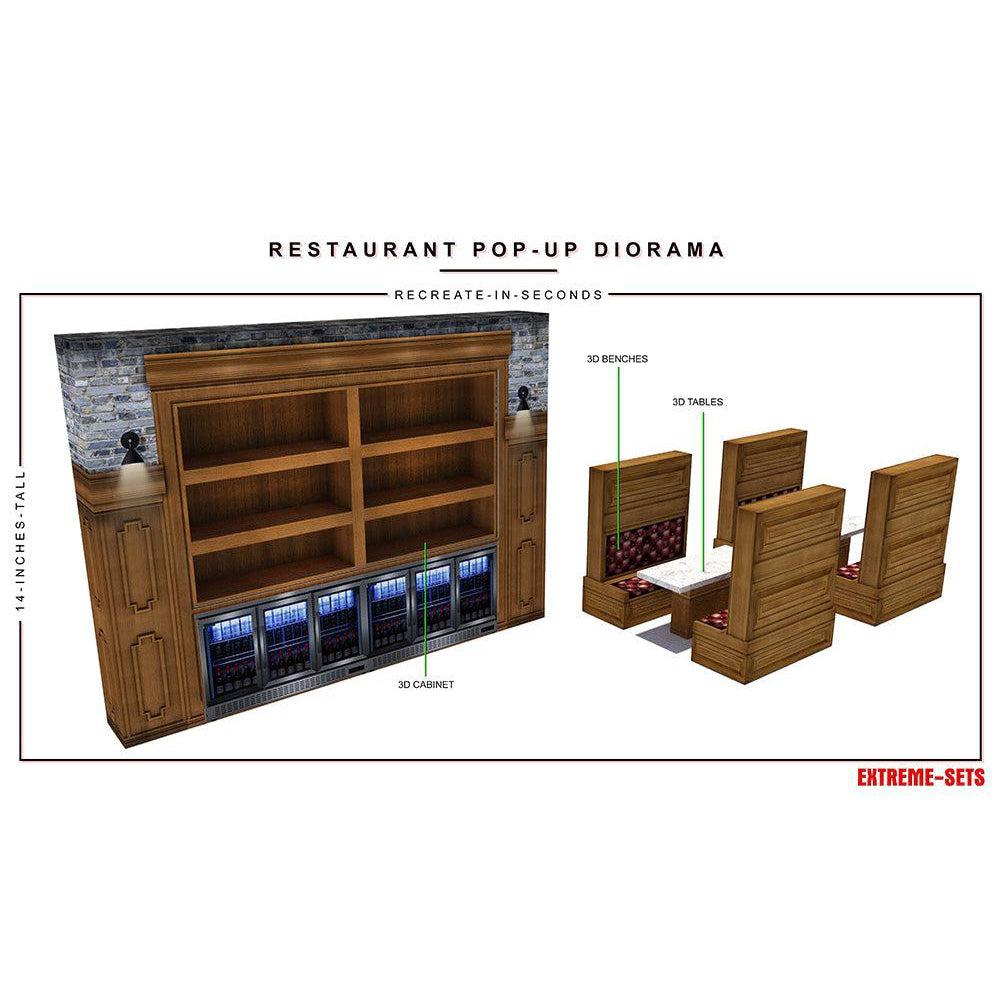 Restaurant Pop-Up - Diorama - 1/18-Actionfiguren-Extreme Sets-Mighty Underground