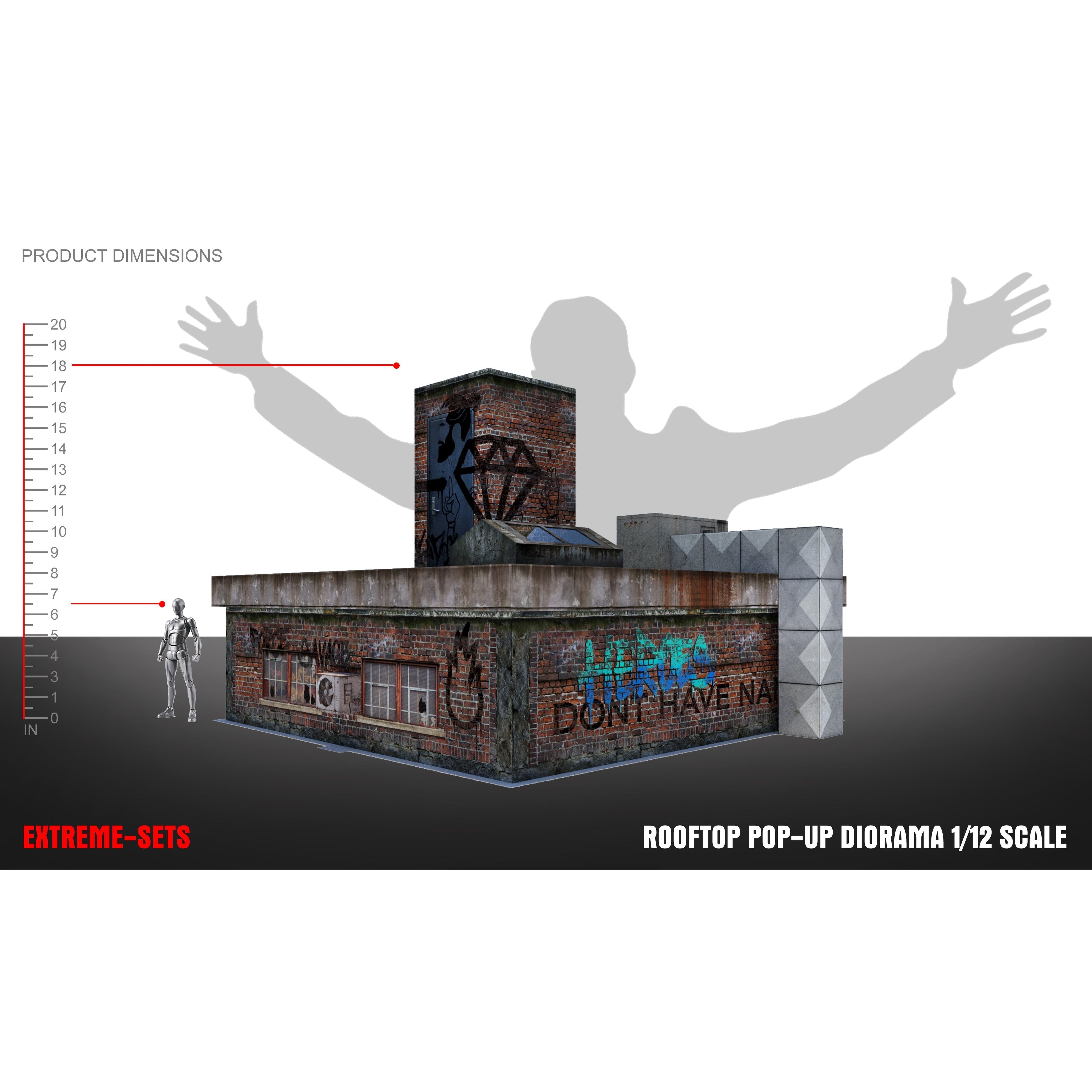 Rooftop Pop-Up - Diorama - 1/12-Actionfiguren-Extreme Sets-Mighty Underground