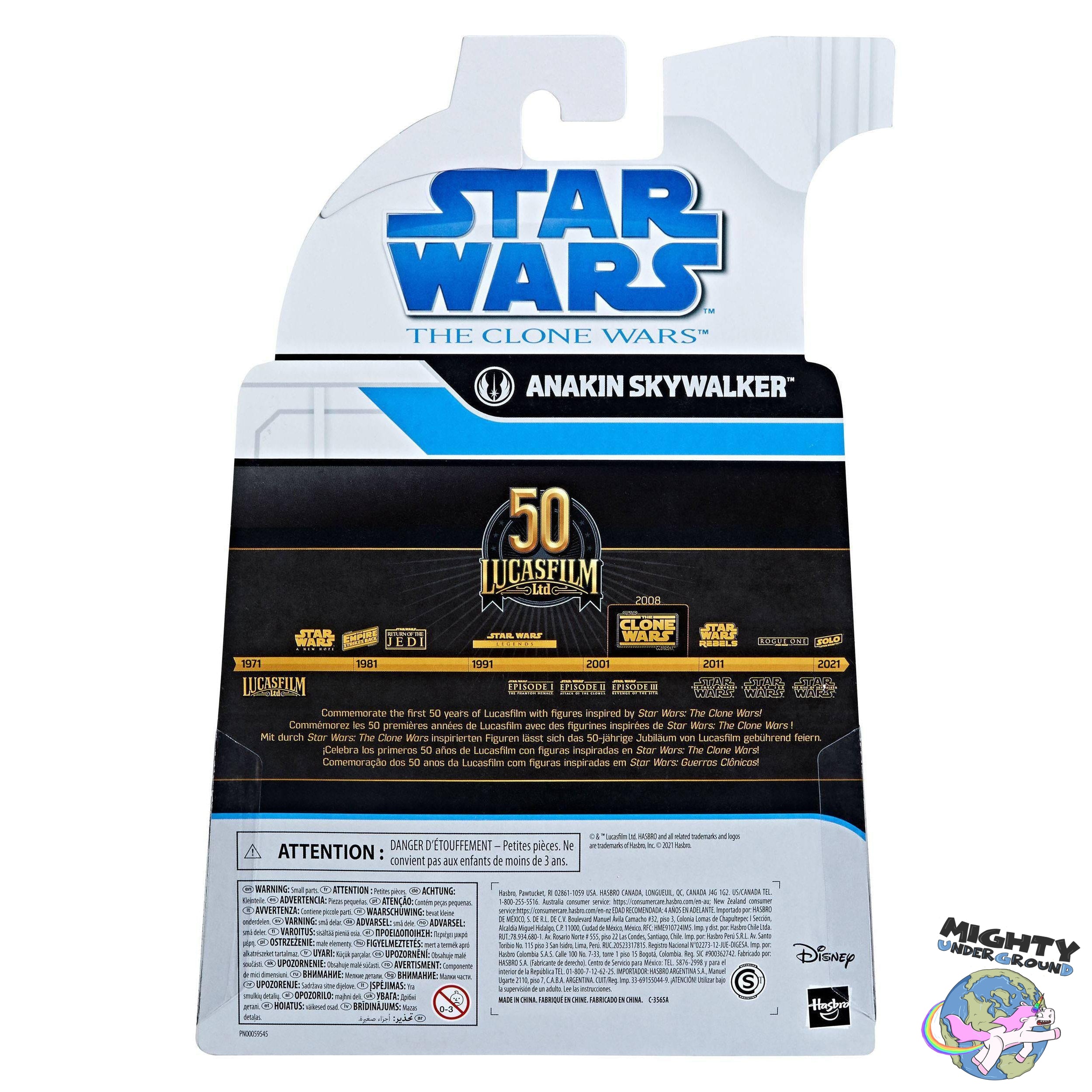 Star Wars Black Series: Anakin Skywalker (The Clone Wars, 50th Anniversary) VORBESTELLUNG!-Actionfiguren-Hasbro-Mighty Underground