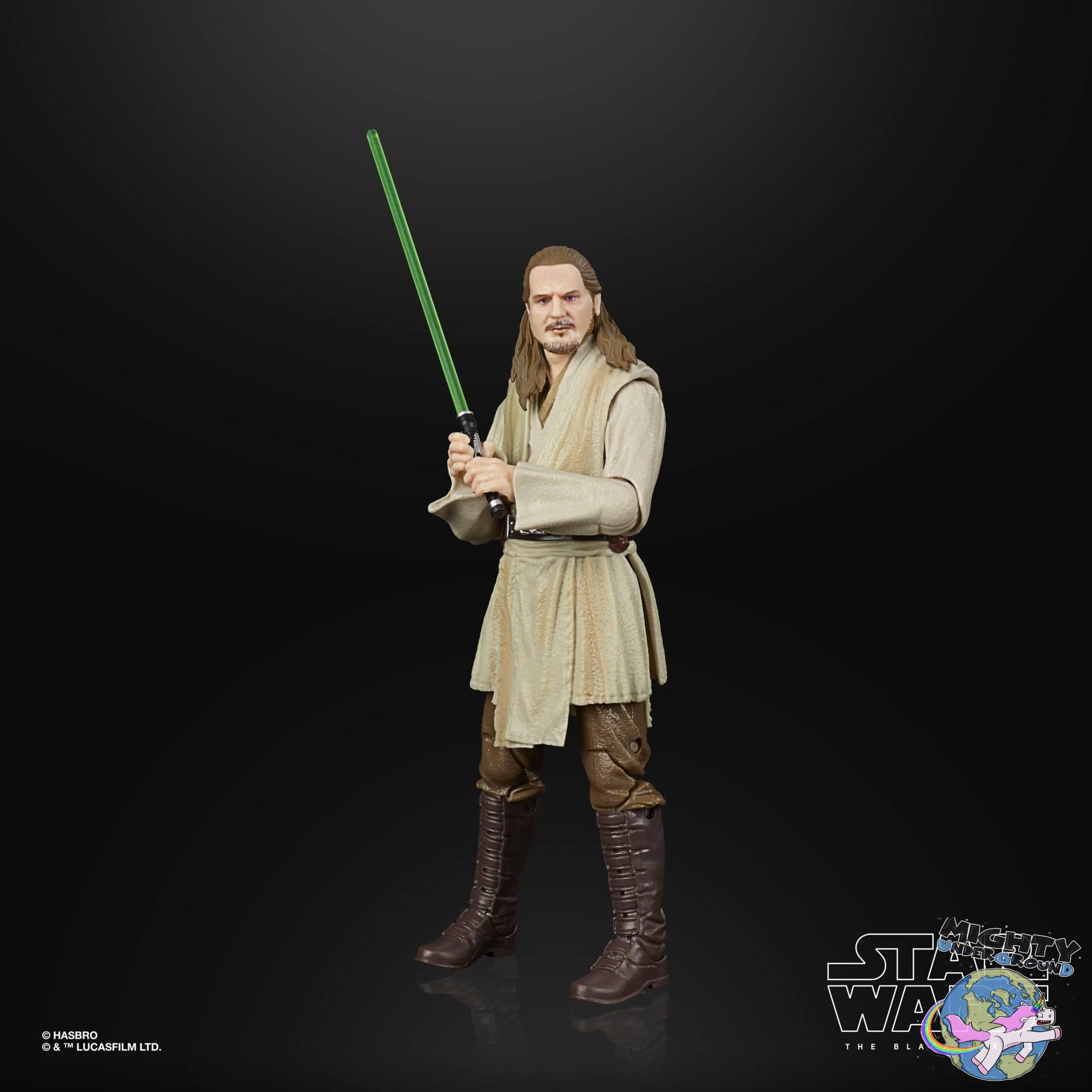 Star Wars Black Series: Qui-Gon Jinn (Episode I - Lucasfilm 50th Anniversary)-Actionfiguren-Hasbro-Mighty Underground