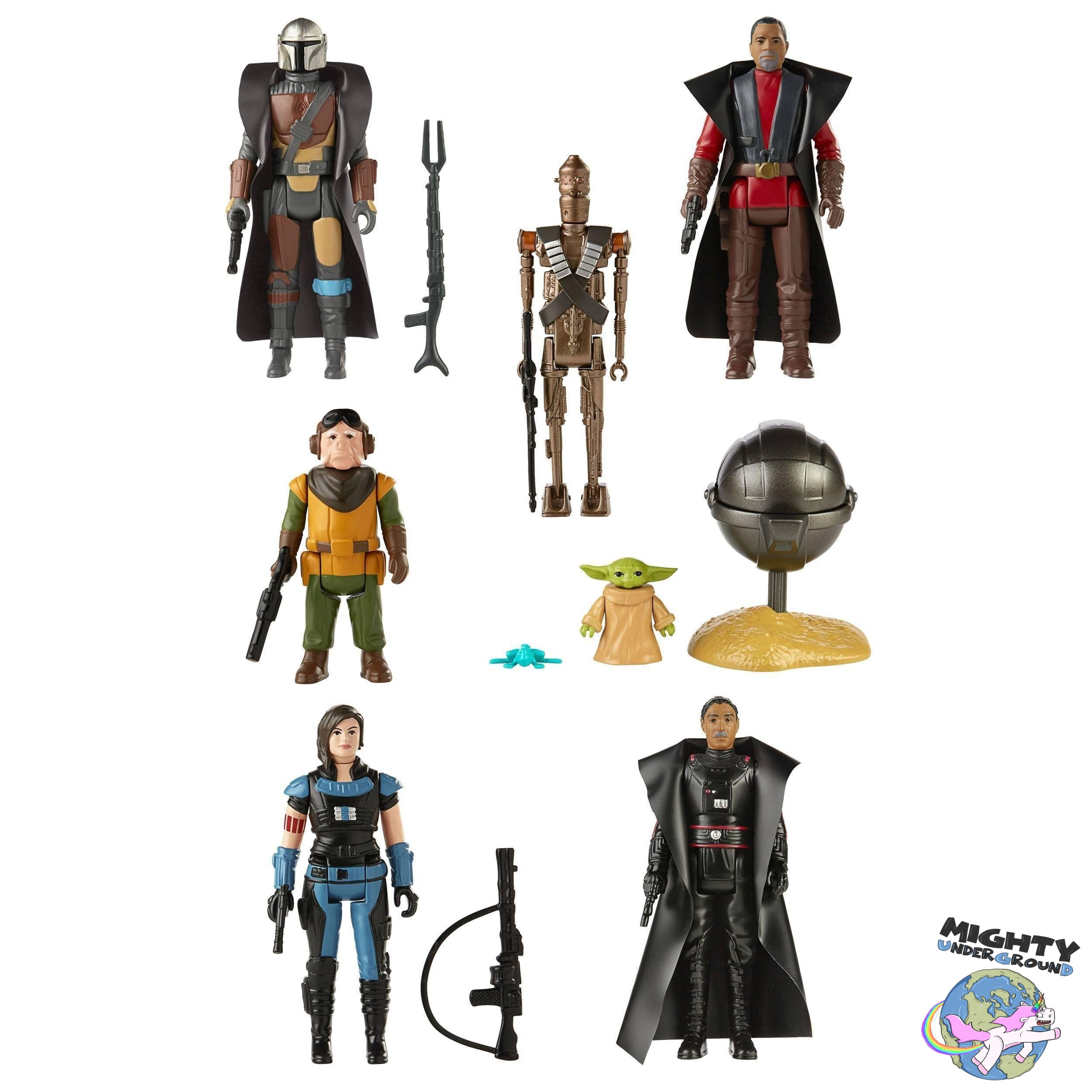 Star Wars Retro Collection: The Mandalorian - Sortiment (7) - 10 cm-Actionfiguren-Hasbro-Mighty Underground