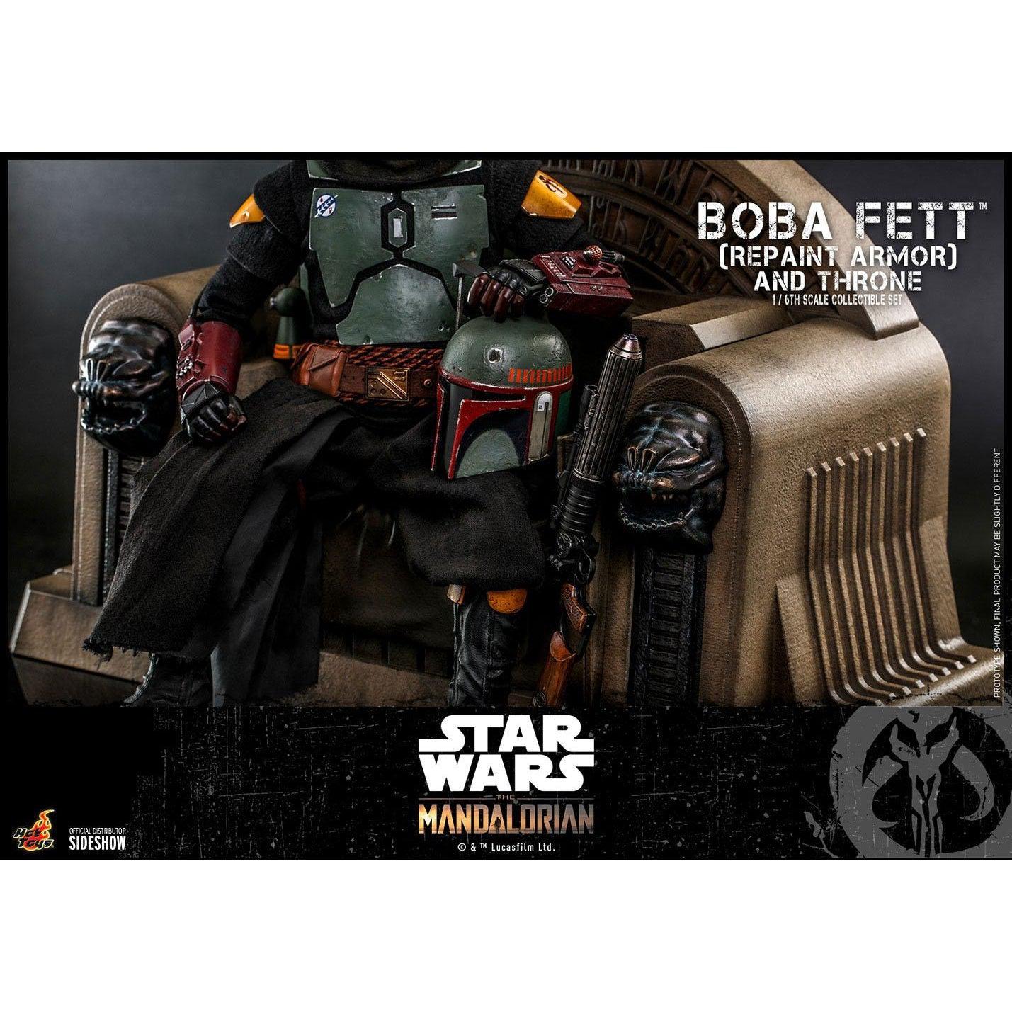 Star Wars: The Mandalorian - Boba Fett (Repaint Armor) and Throne 1/6-Actionfiguren-Hot Toys-Mighty Underground