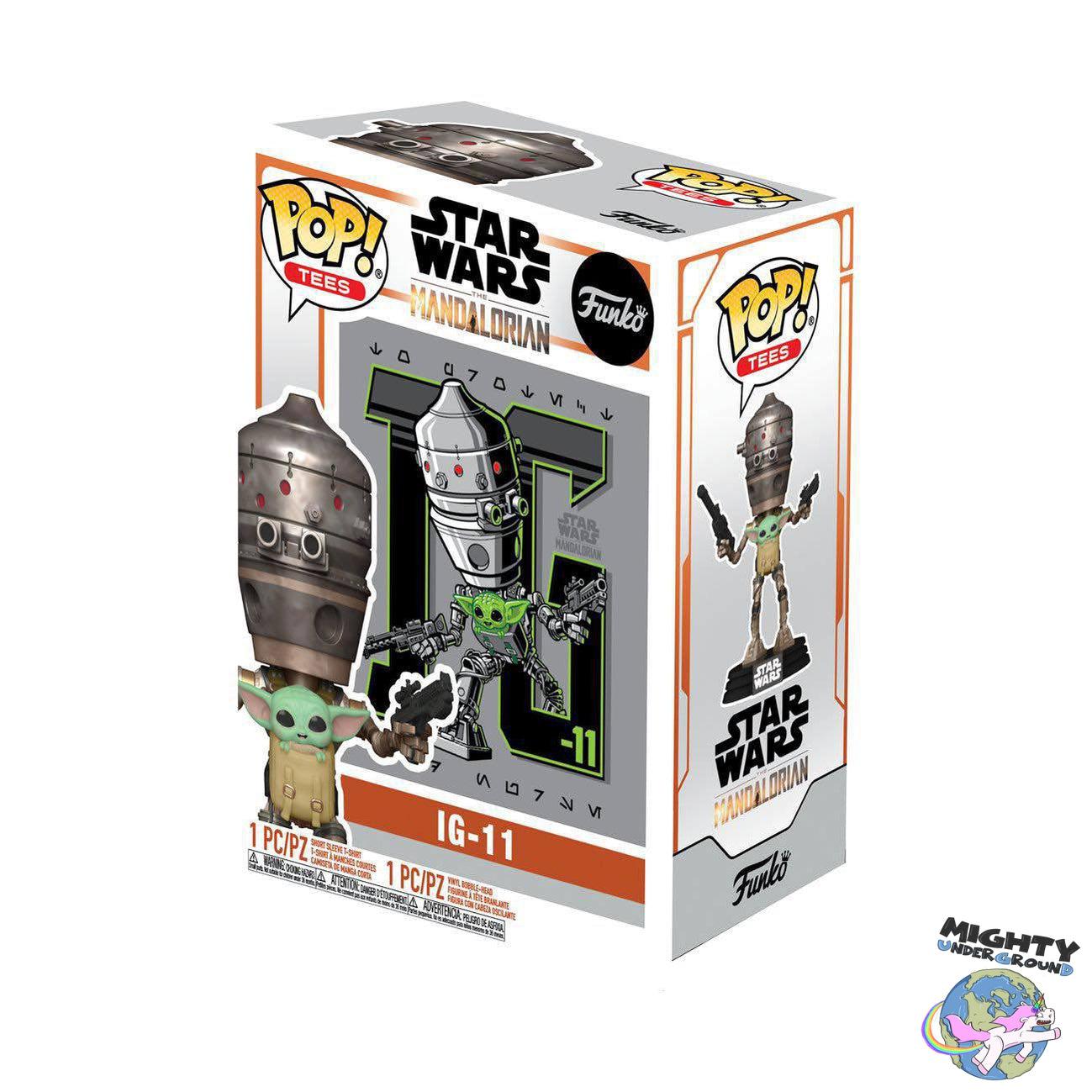 Star Wars: The Mandalorian - IG-11 & Child In Satchel - POP! & Tee-POP! + Funkos-Funko-Mighty Underground