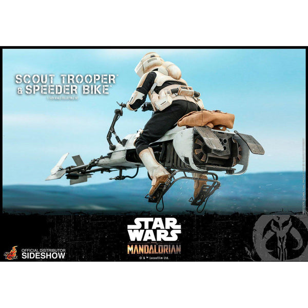 Star Wars: The Mandalorian - Scout Trooper and Speeder Bike 1:6 VORBESTELLUNG!-Actionfiguren-Hot Toys-mighty-underground