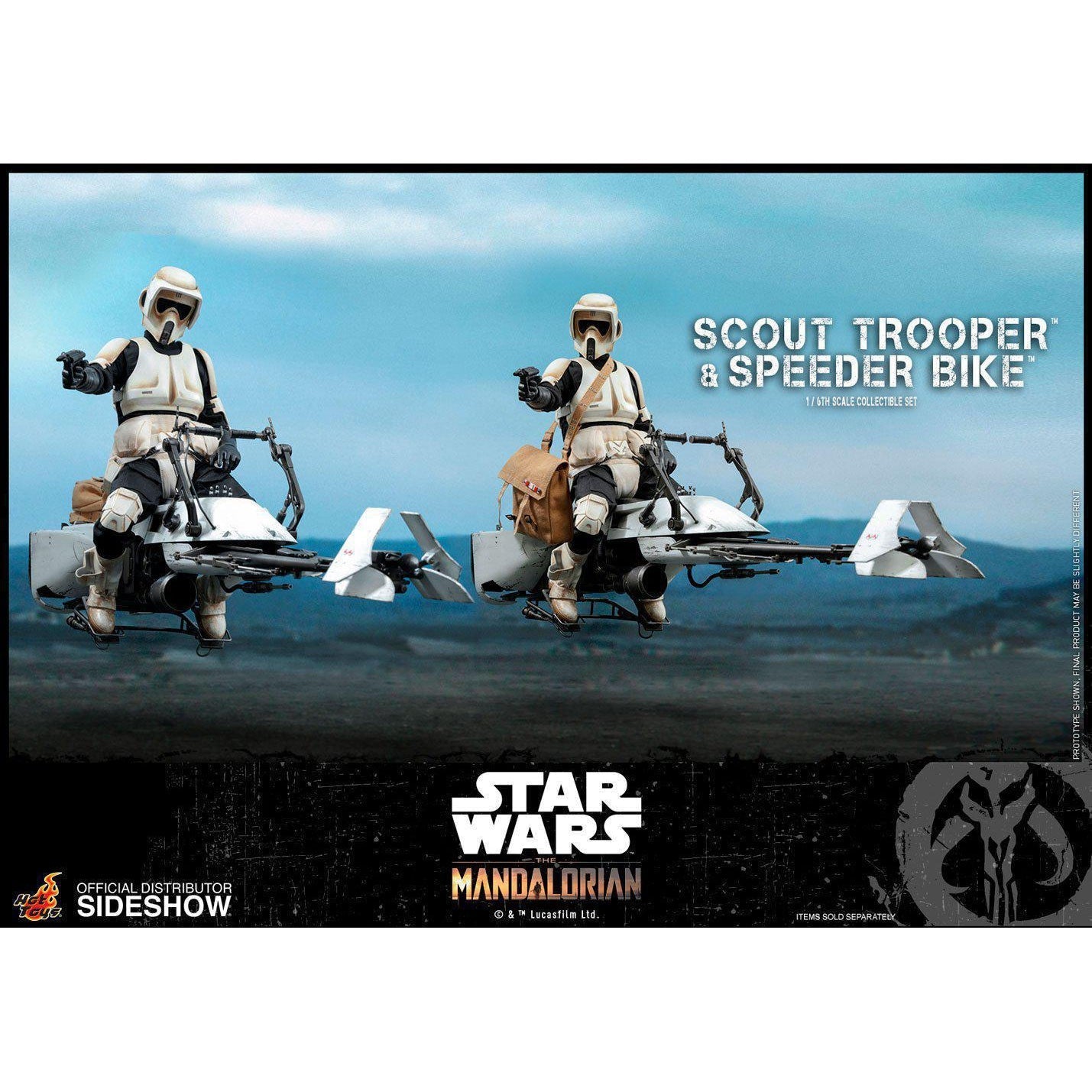 Star Wars: The Mandalorian - Scout Trooper and Speeder Bike 1:6 VORBESTELLUNG!-Actionfiguren-Hot Toys-mighty-underground