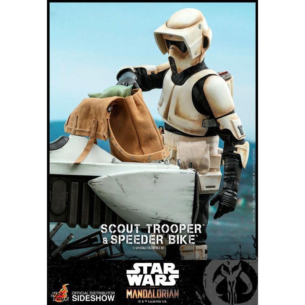 Star Wars: The Mandalorian - Scout Trooper and Speeder Bike 1:6 VORBESTELLUNG!-Actionfiguren-Hot Toys-mighty-underground