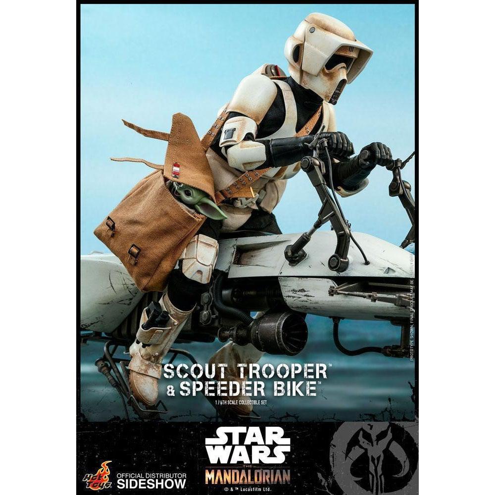 Star Wars: The Mandalorian - Scout Trooper and Speeder Bike 1:6 VORBESTELLUNG!-Actionfiguren-Hot Toys-mighty-underground